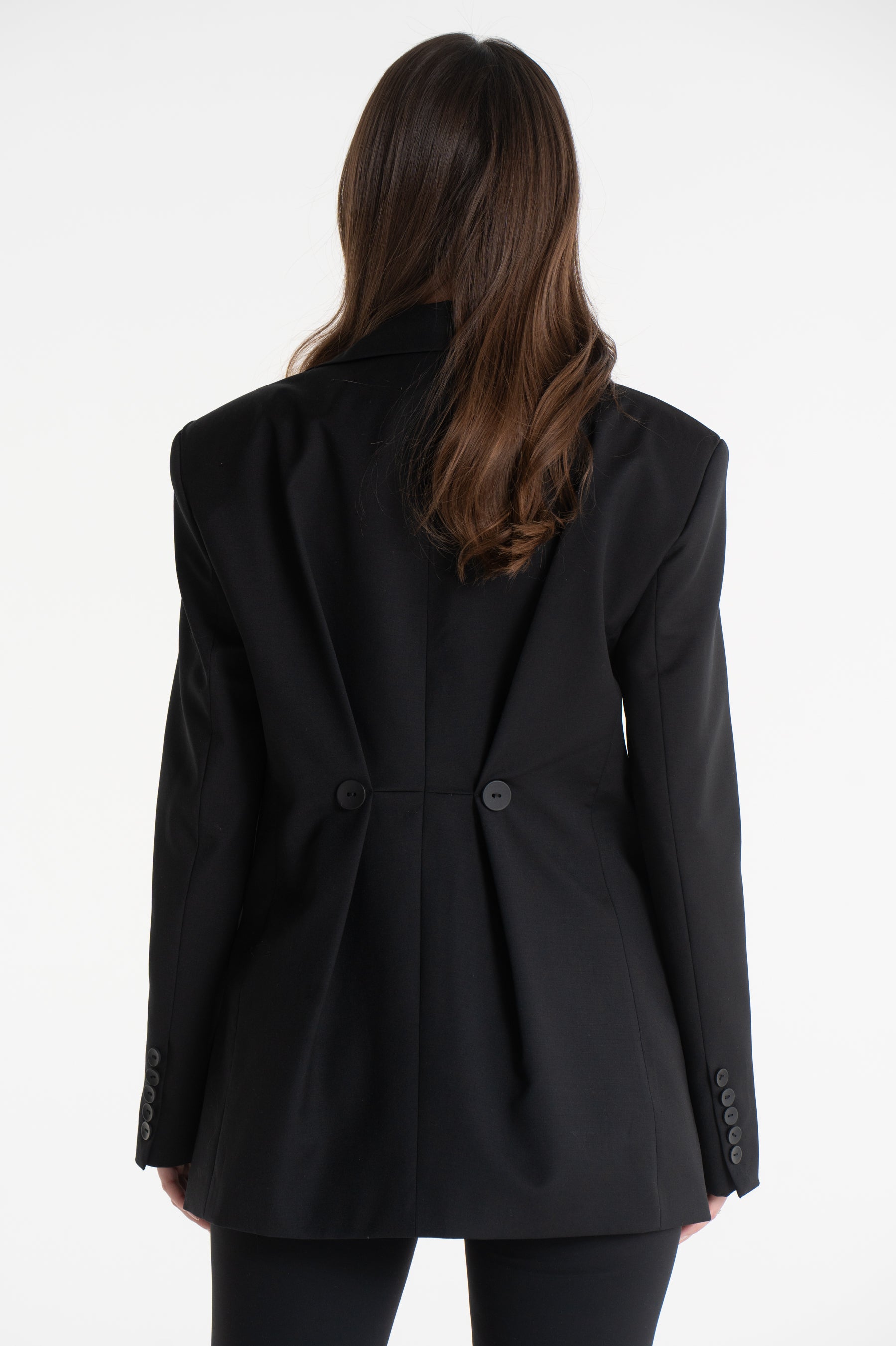 Marynarka wełniana FLAVIA czarny