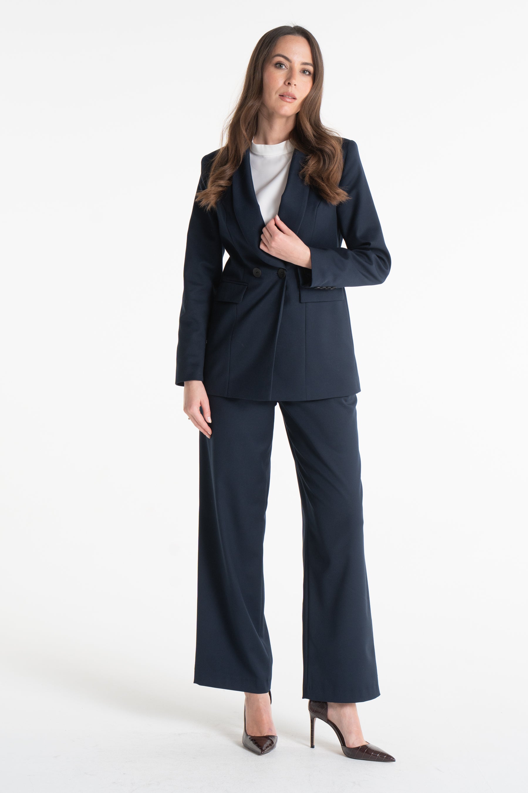 Spodnie EWELINA granatowe