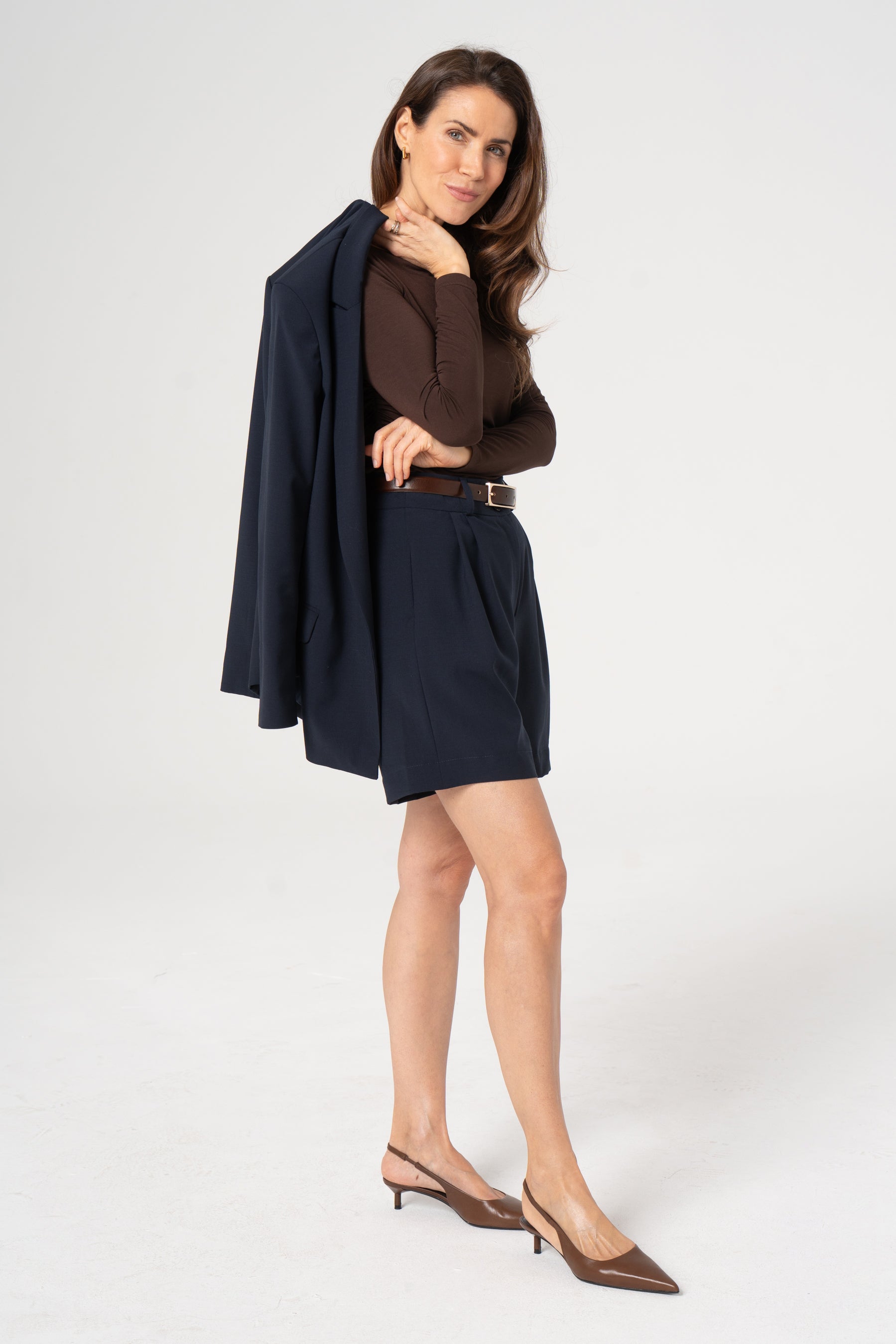 Spodenki wełniane POLA granatowe