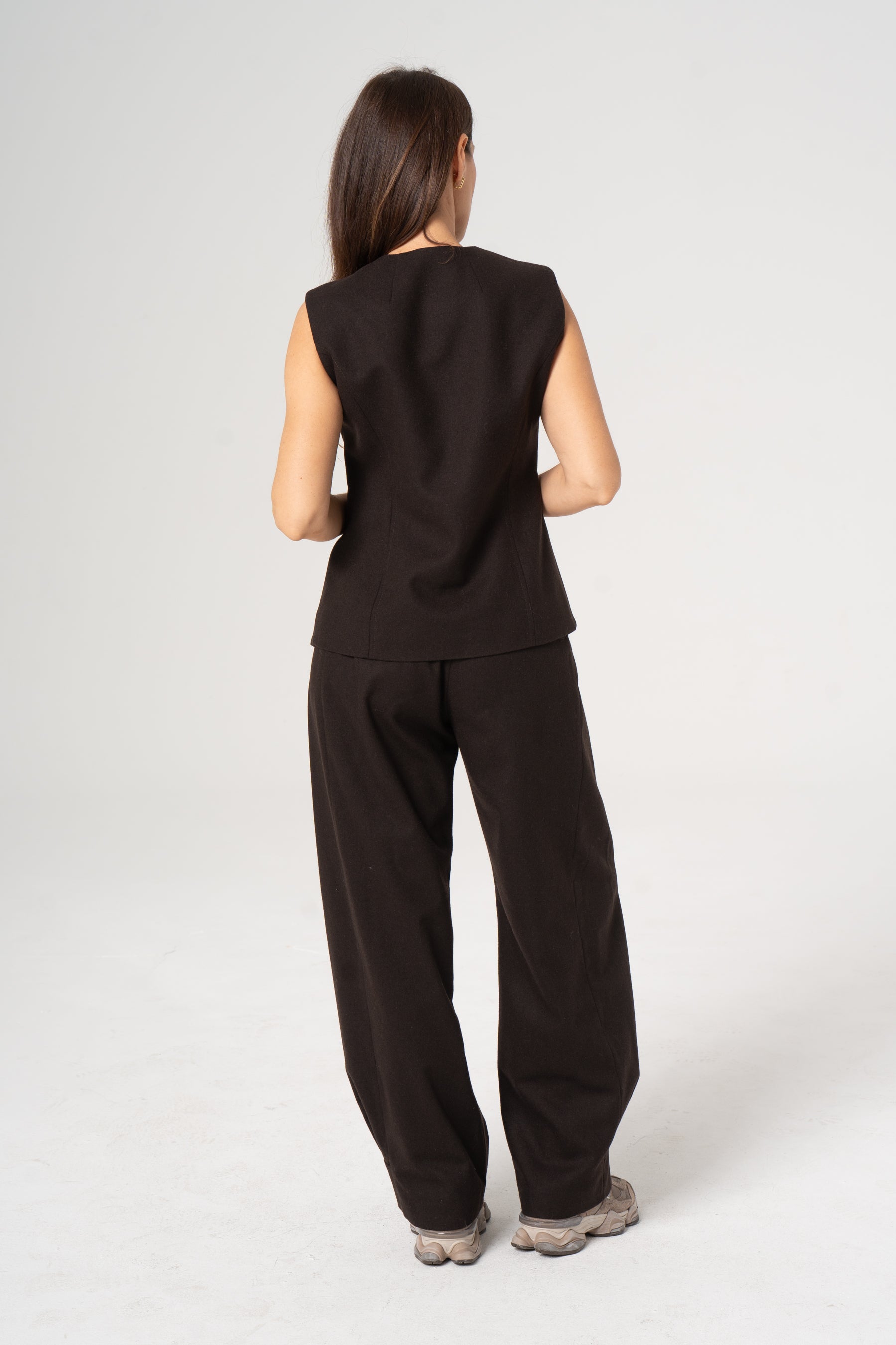 Kamizelka wełniana DEBORA czekoladowa