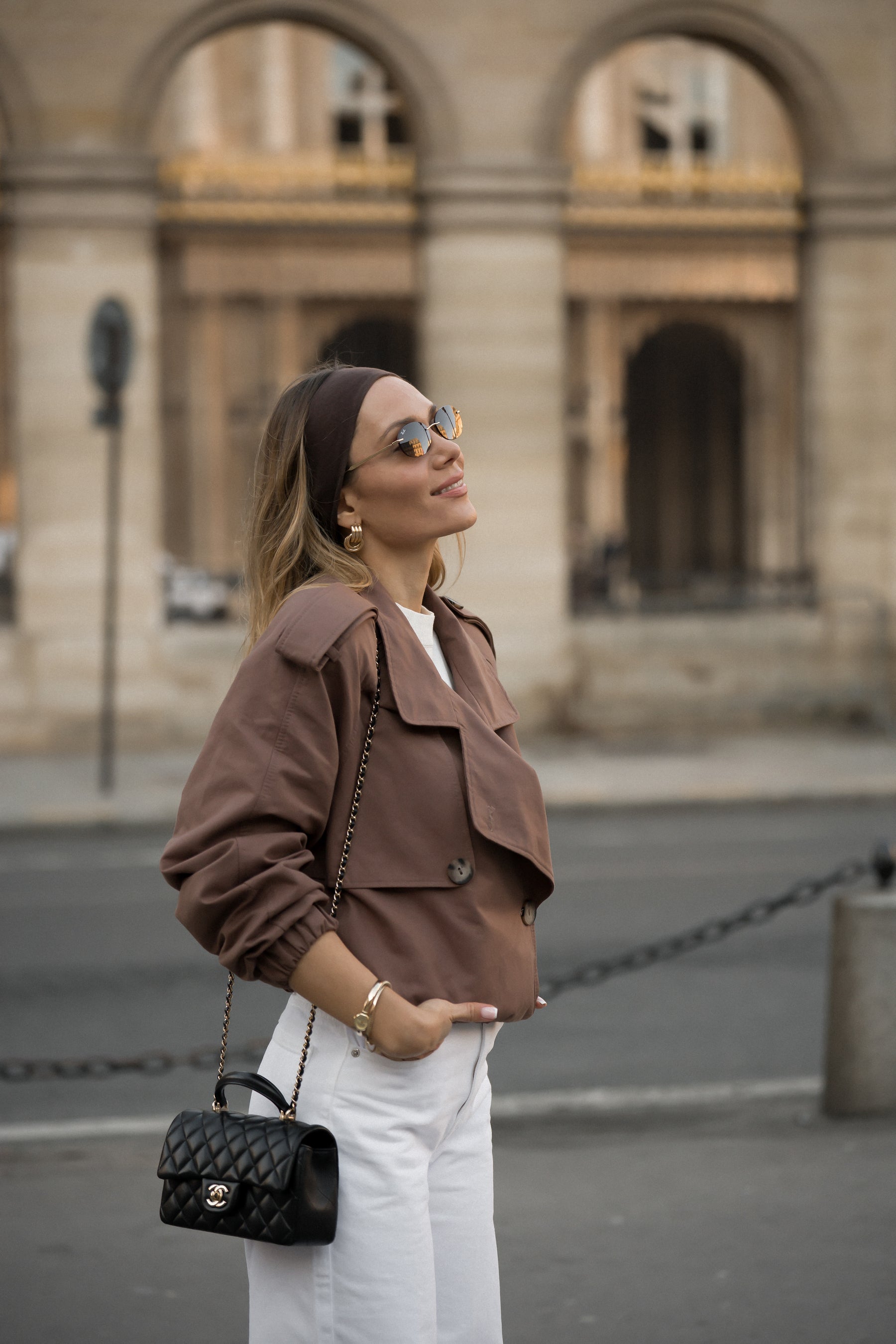 Trencz ELLIOT jasna czekolada