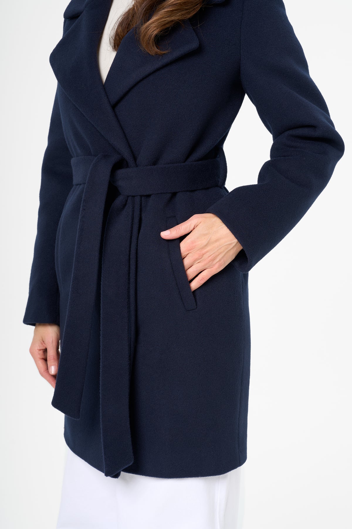 Płaszcz VALENCIA petite granatowy