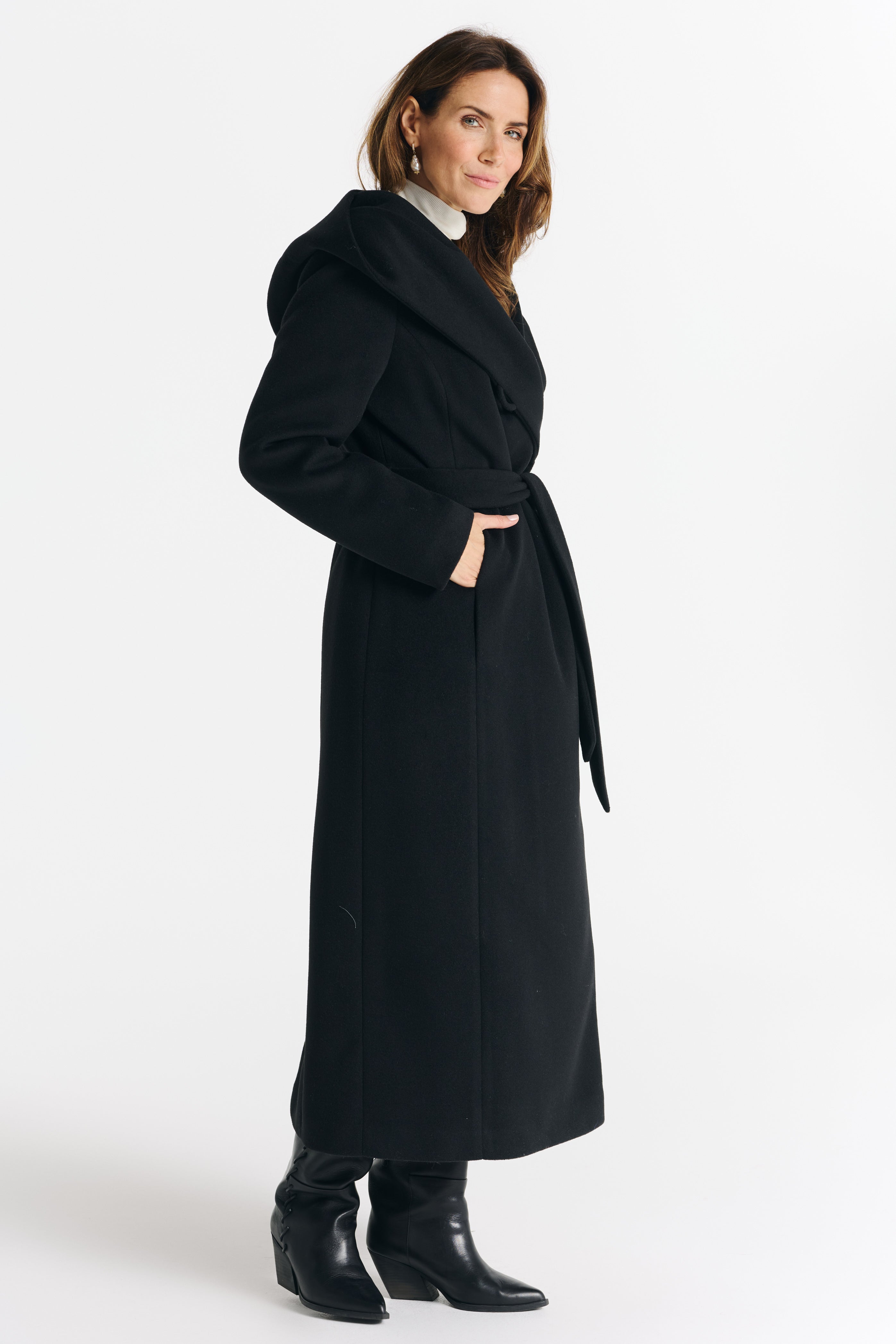 Płaszcz NOELIA maxi czarny