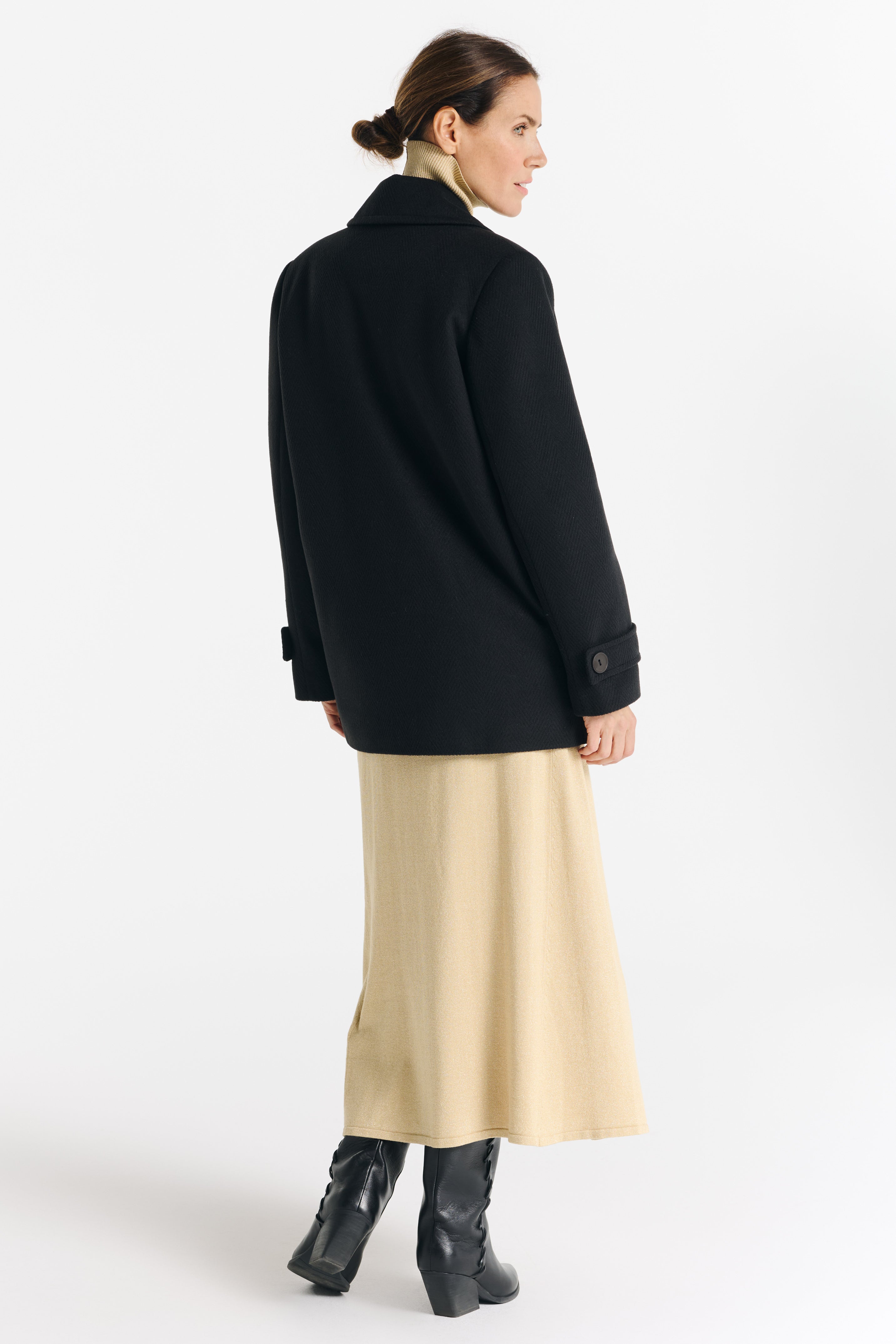 Kurtka VIOLA czarna jodełka