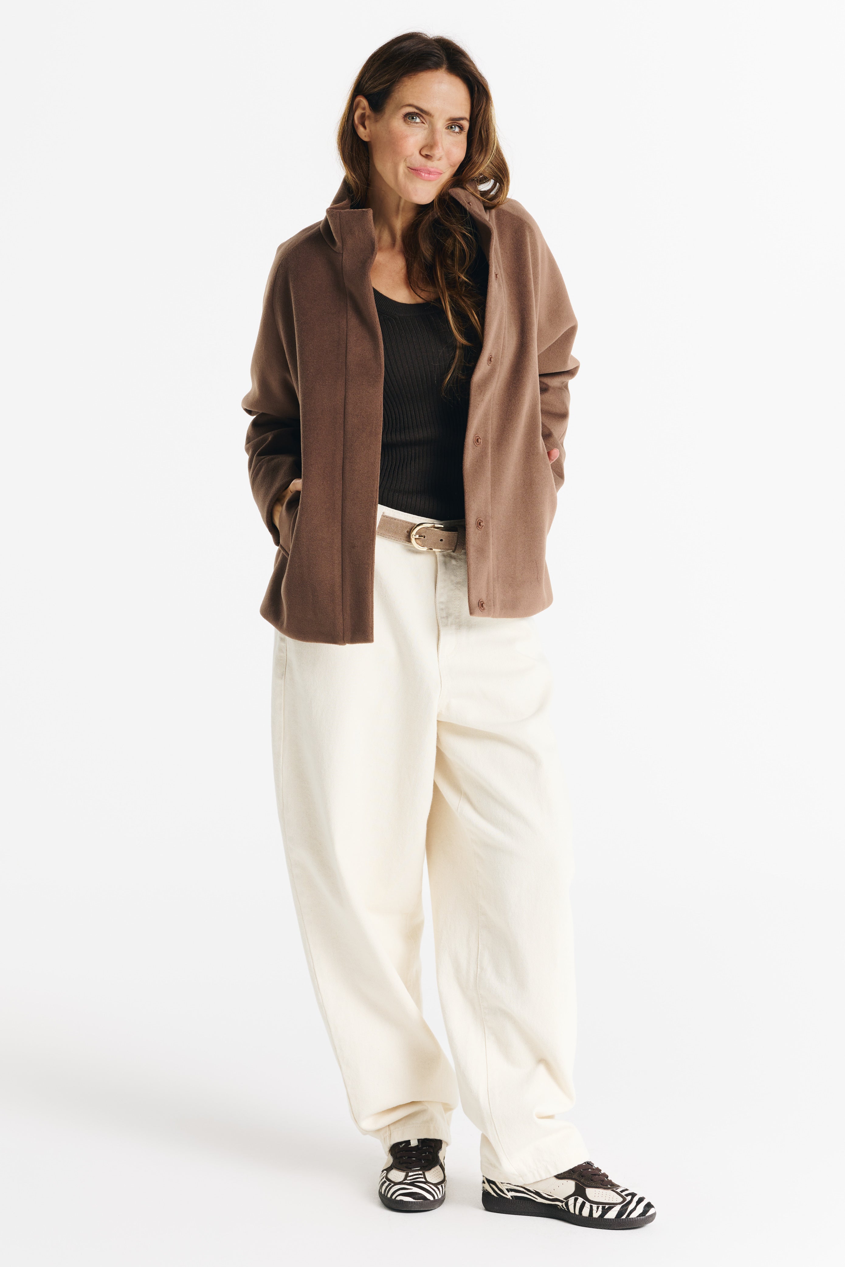 Kurtka SARA jasna czekolada