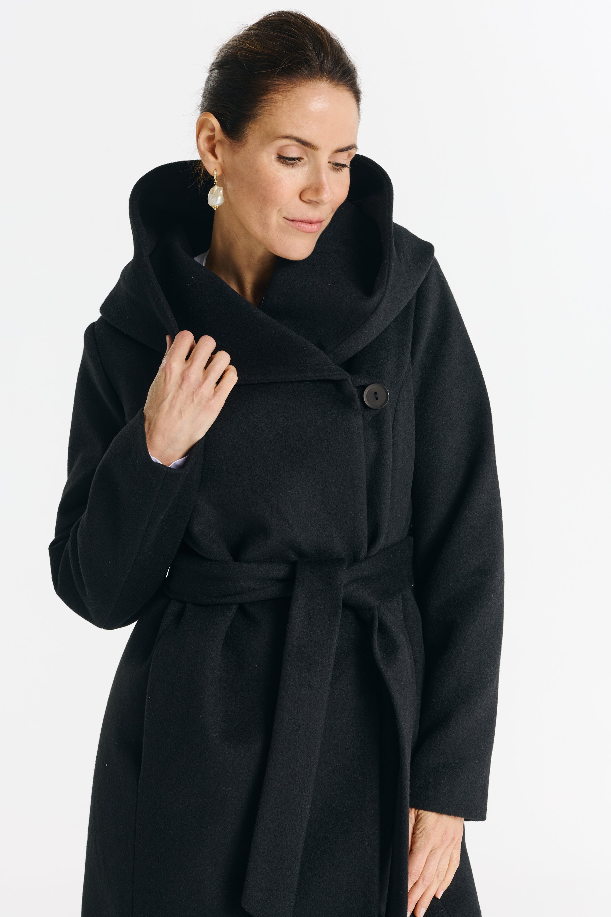 Płaszcz NOELIA midi czarny