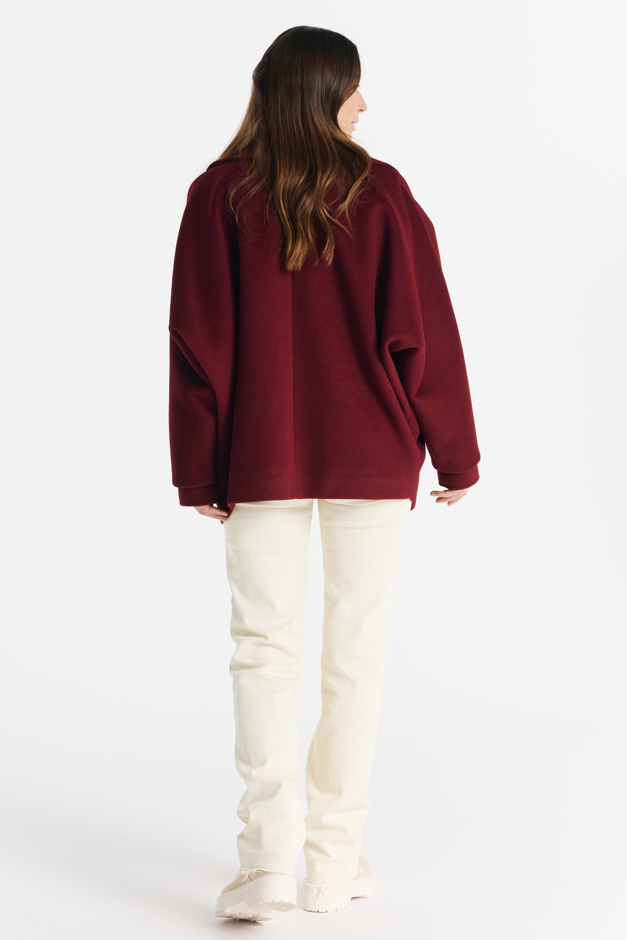 Płaszcz OMENA bordowy