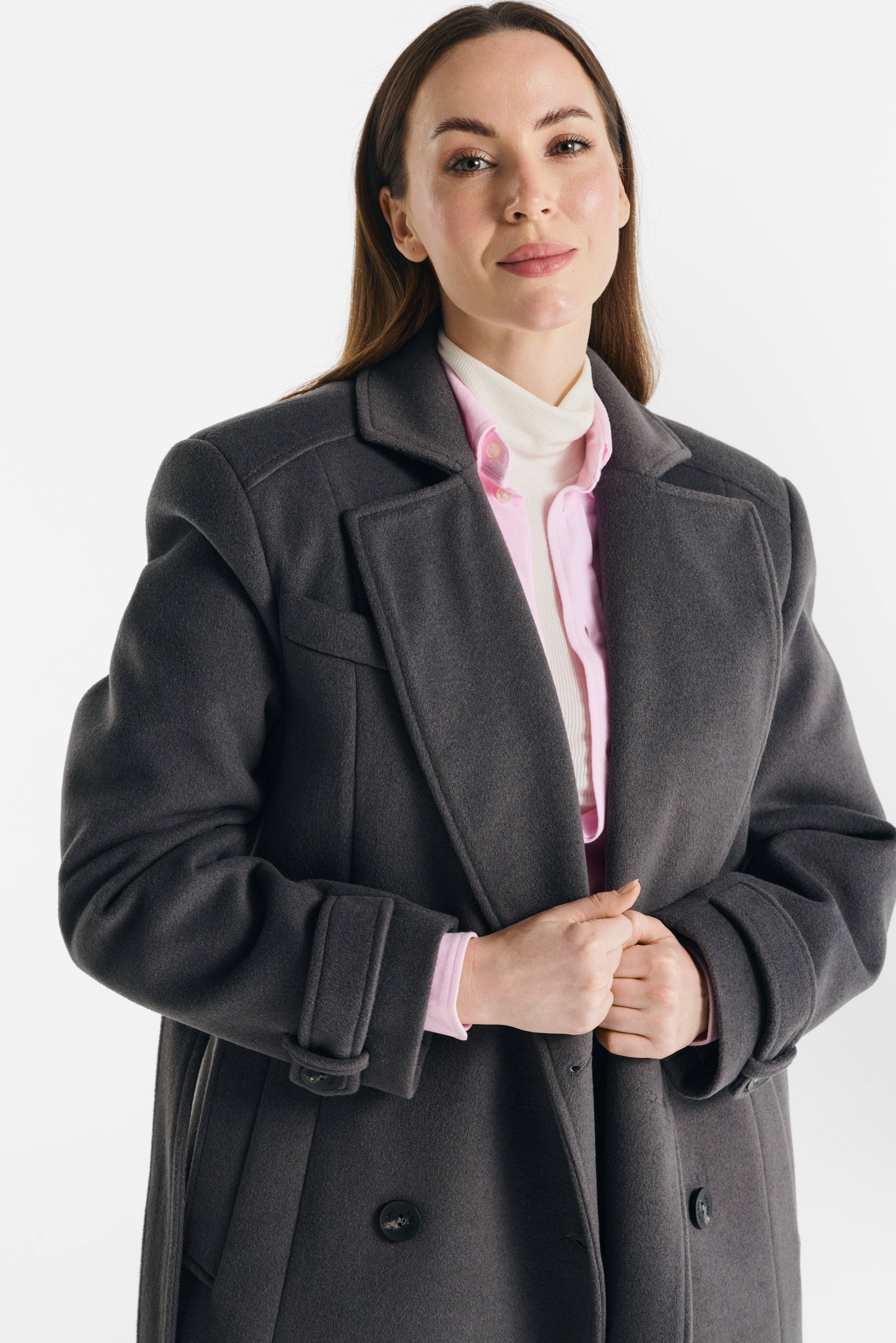 Płaszcz MALWINA maxi szary