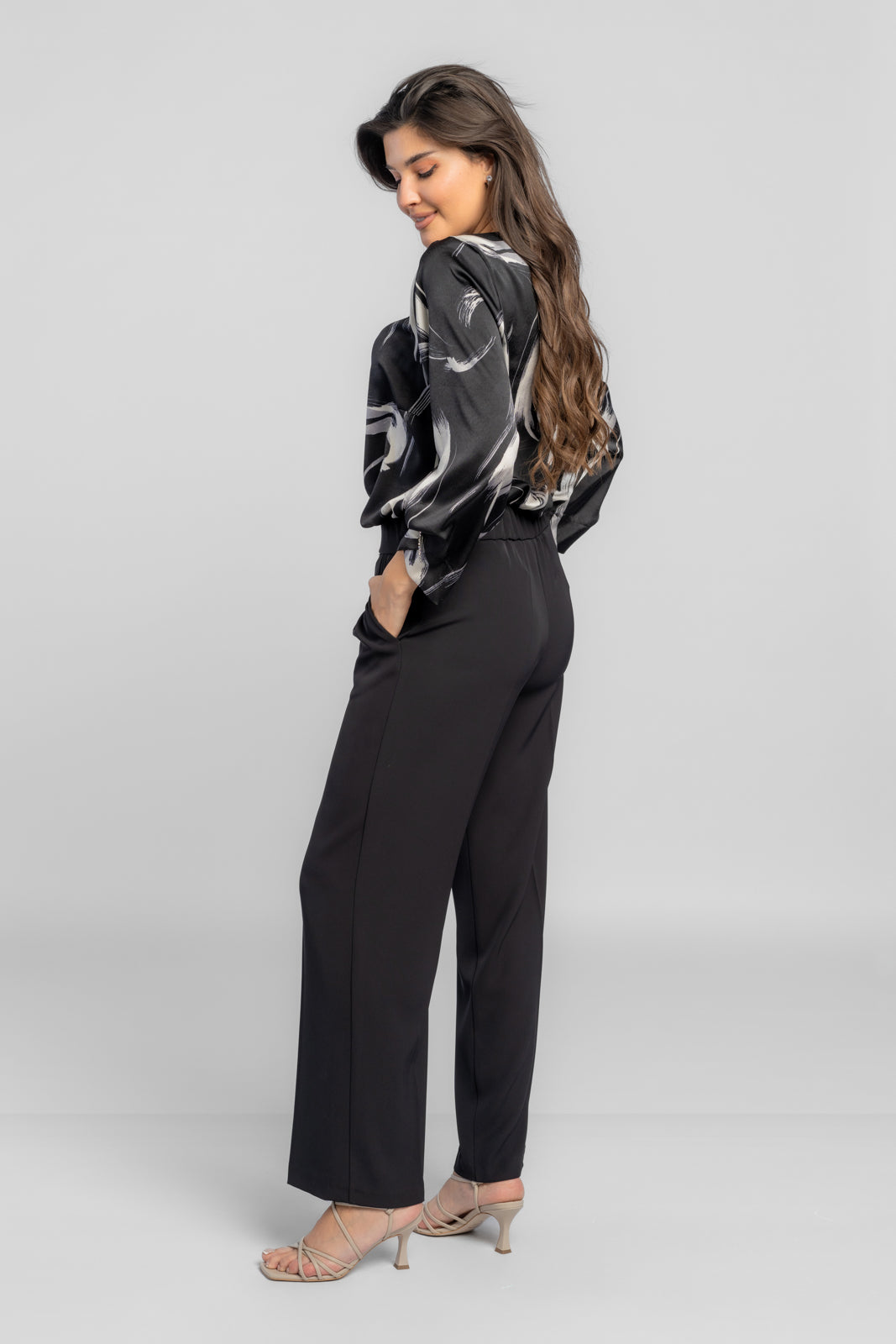 Bluzka LUCY czarna print