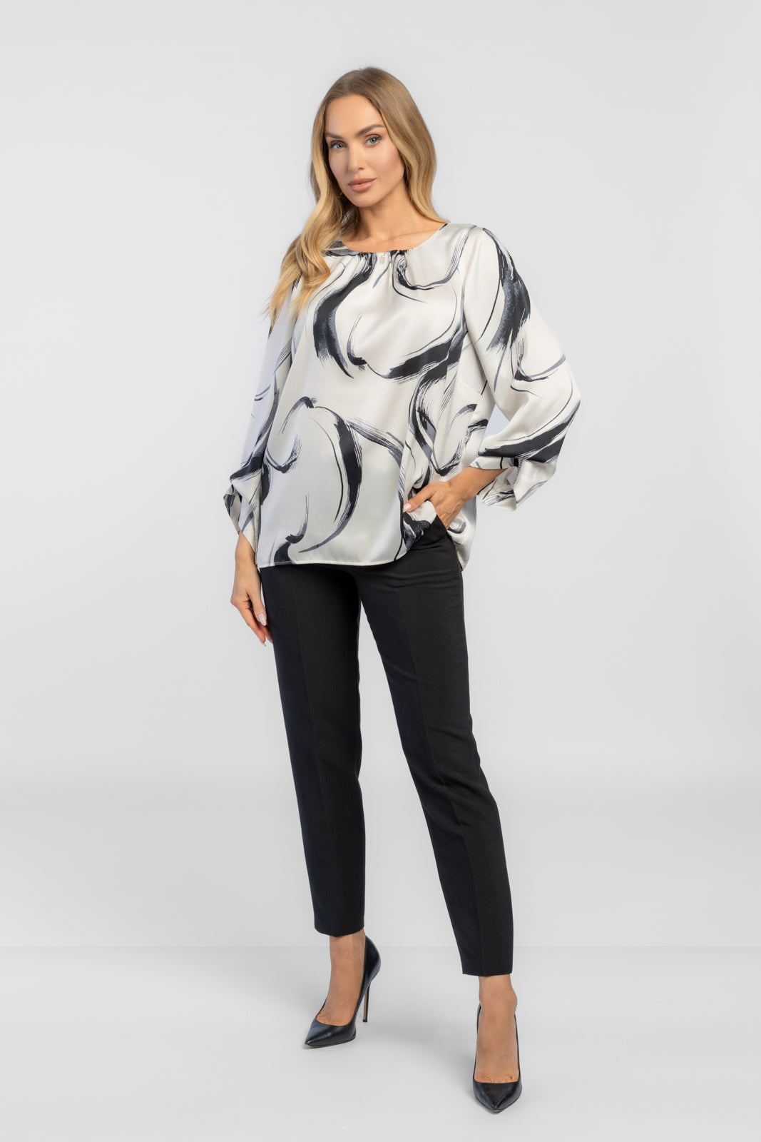 Bluzka LUCY kremowa print