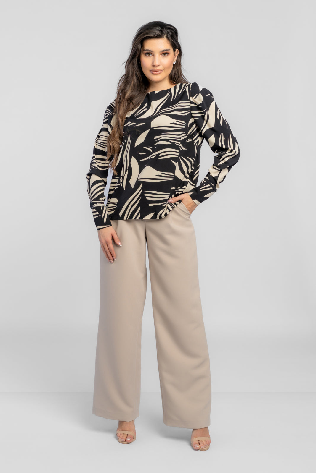 Bluzka VERA czarna print