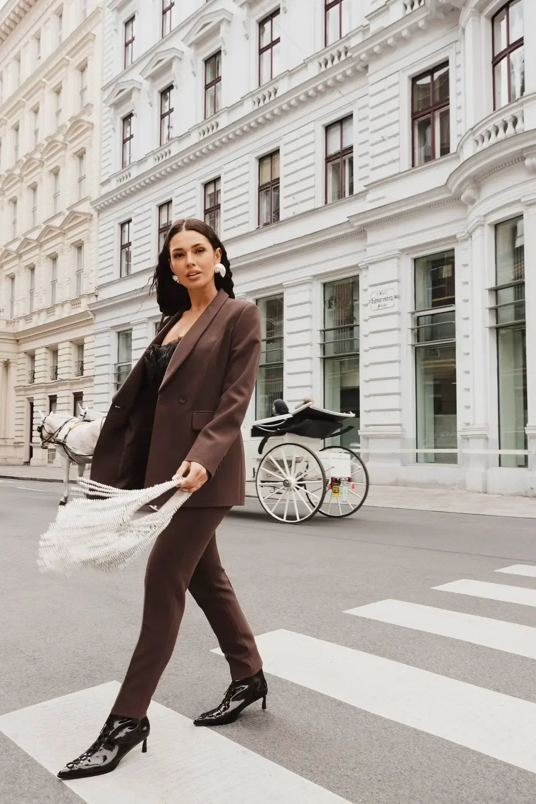 Garnitur damski NADIA czekoladowy