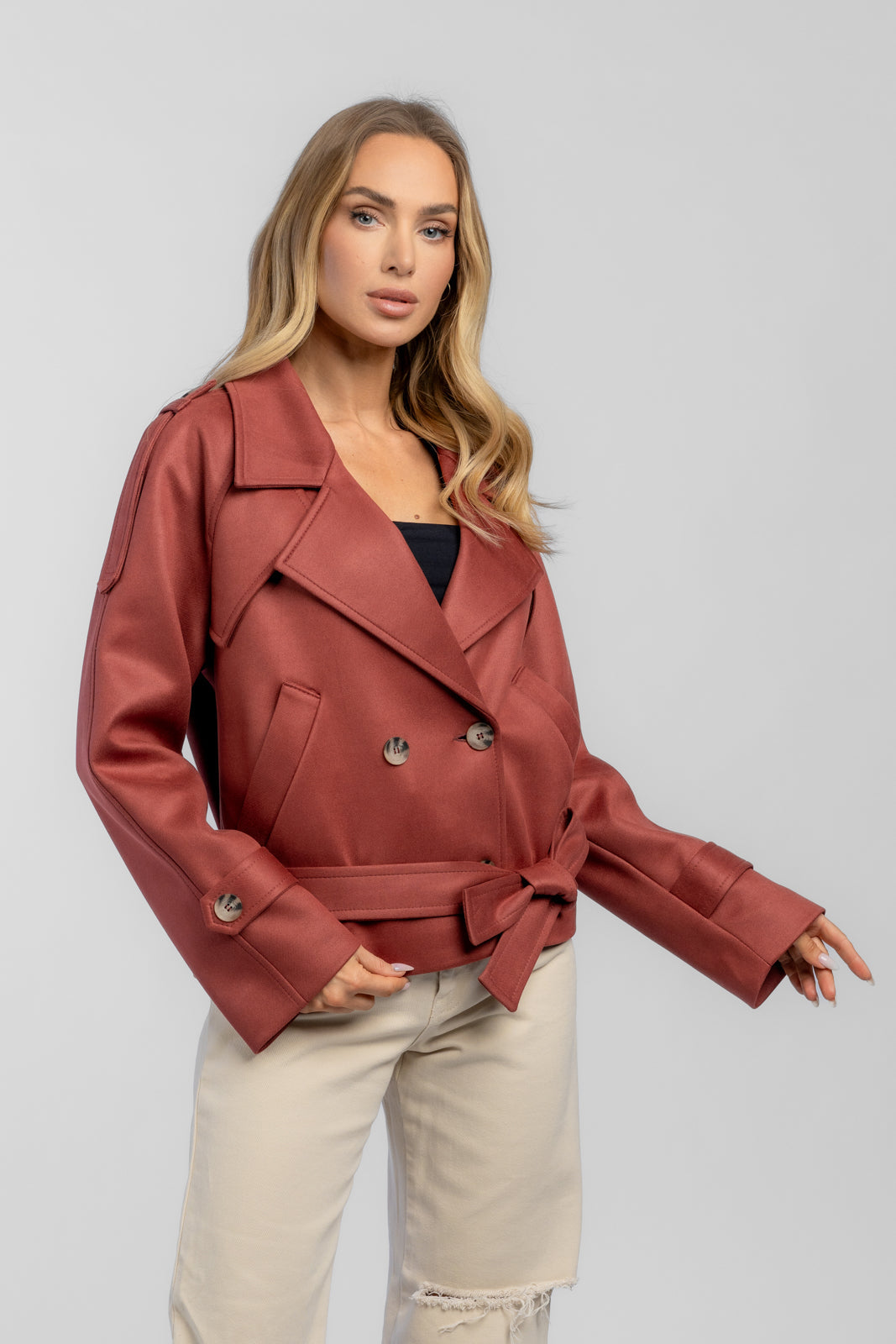 Kurtka BONA wiśniowa