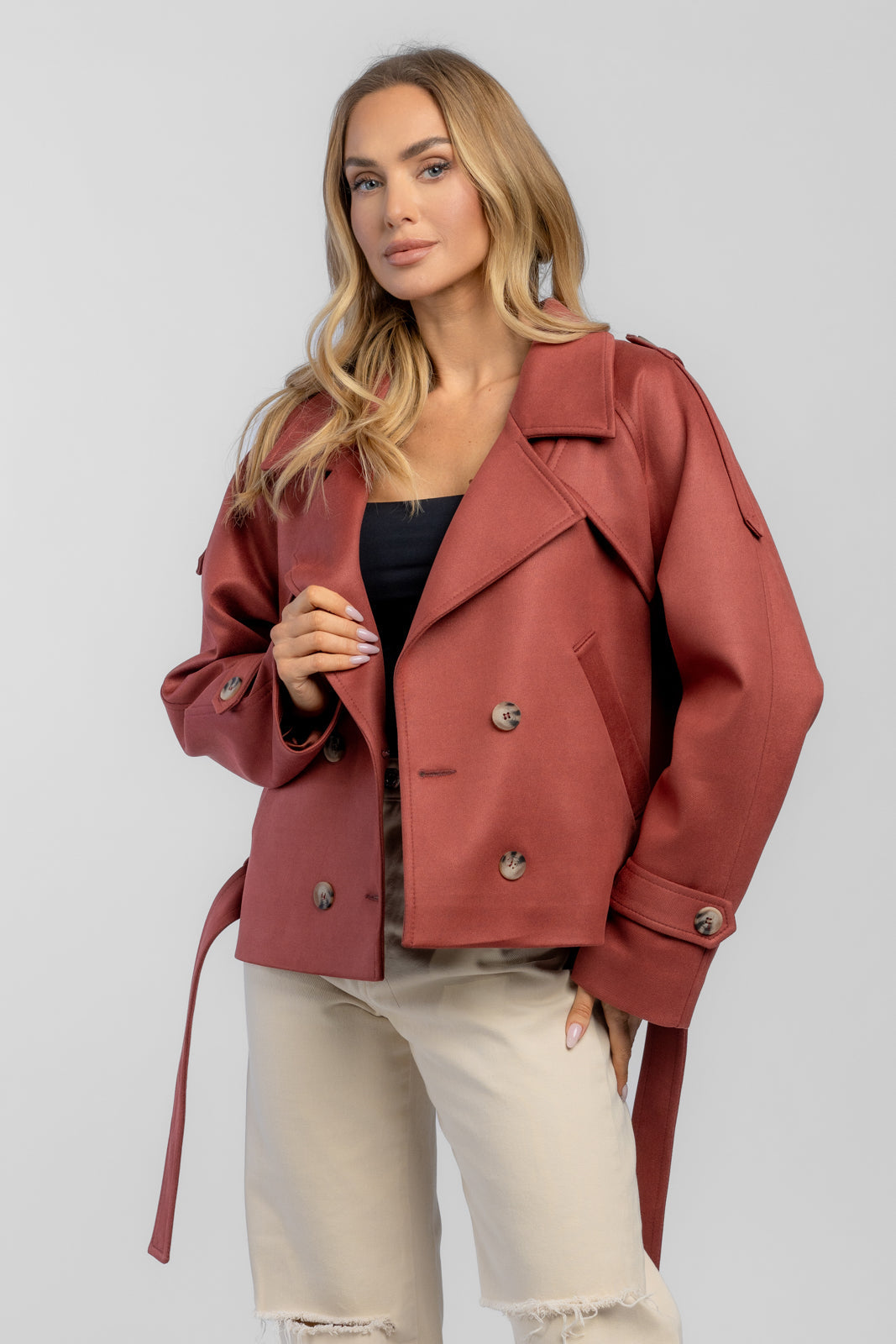 Kurtka BONA wiśniowa