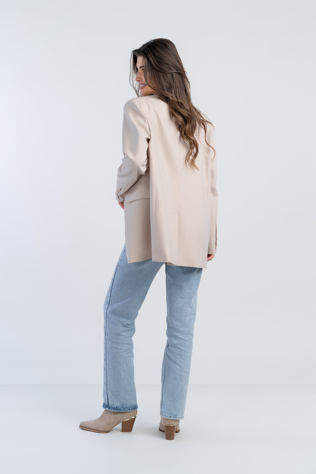 Marynarka ALISON beżowe paski