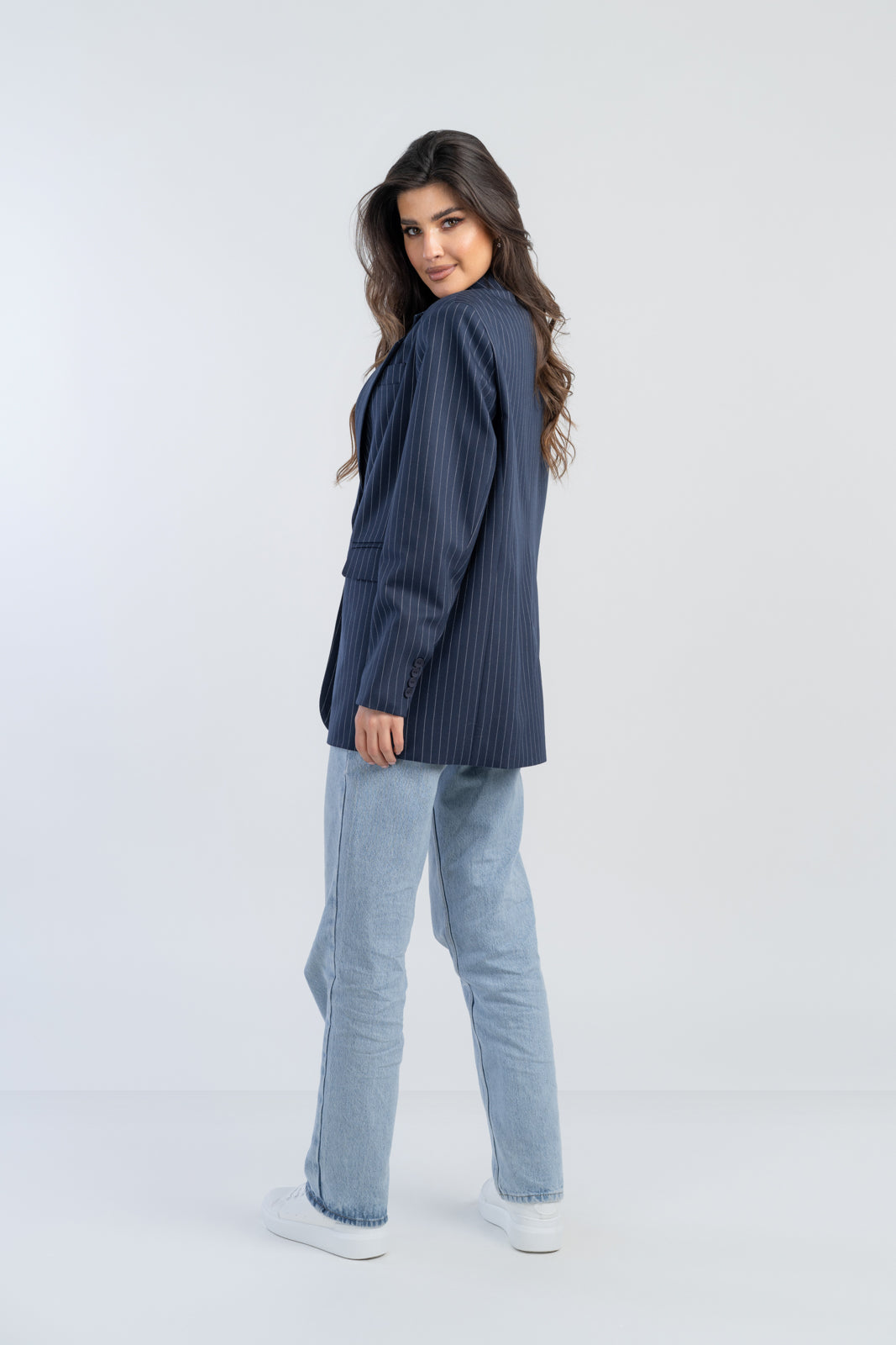 Marynarka ALISON granatowe paski