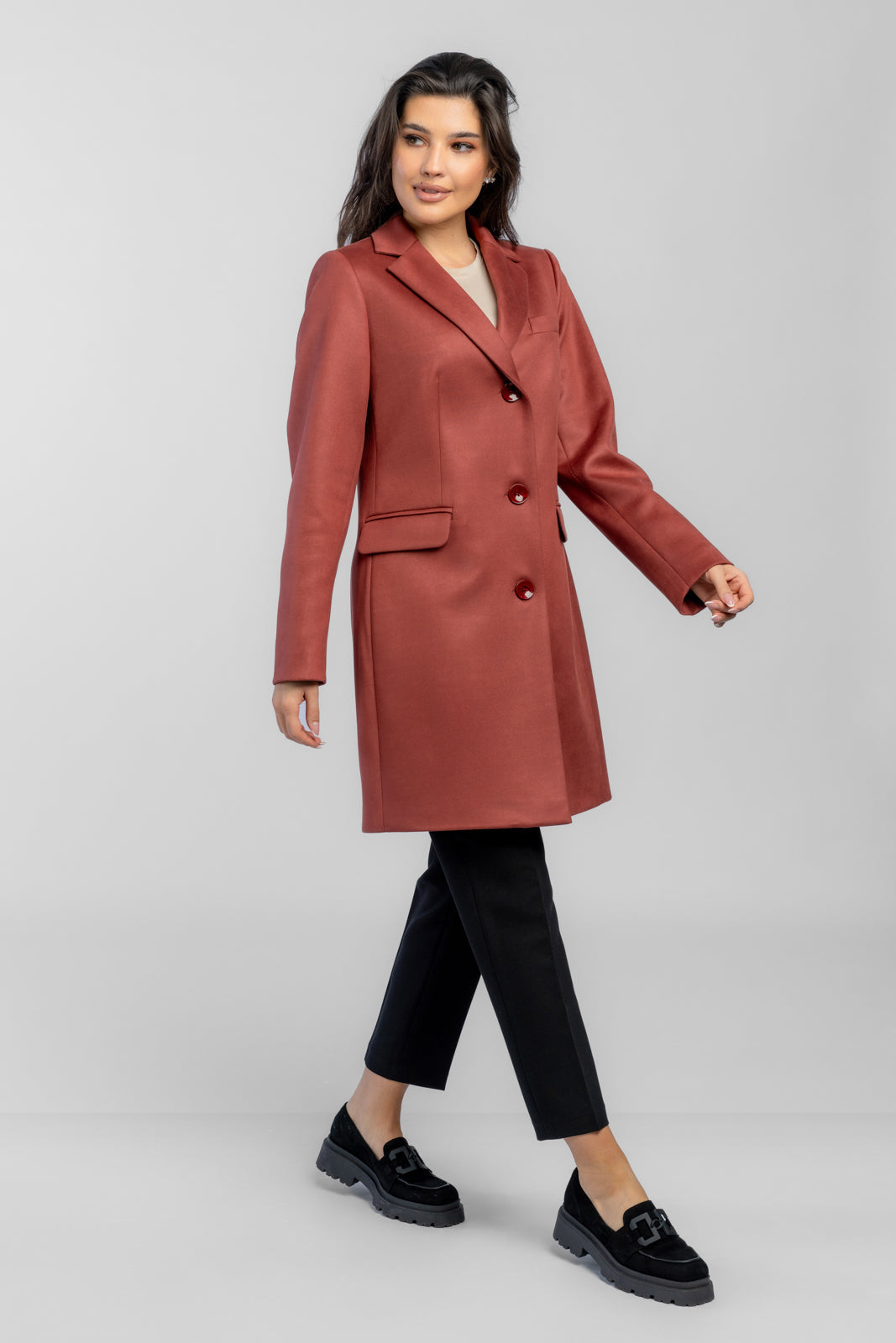 Płaszcz ALICJA wiśniowy