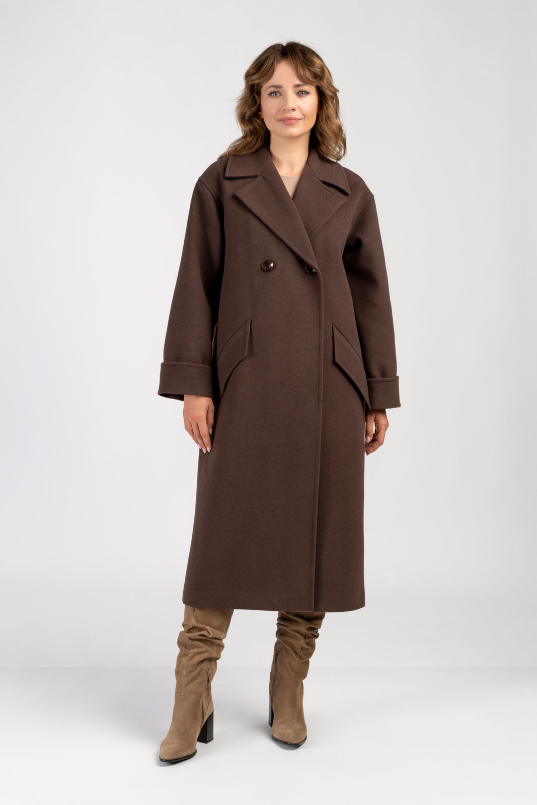Płaszcz CAMILLA czekoladowy