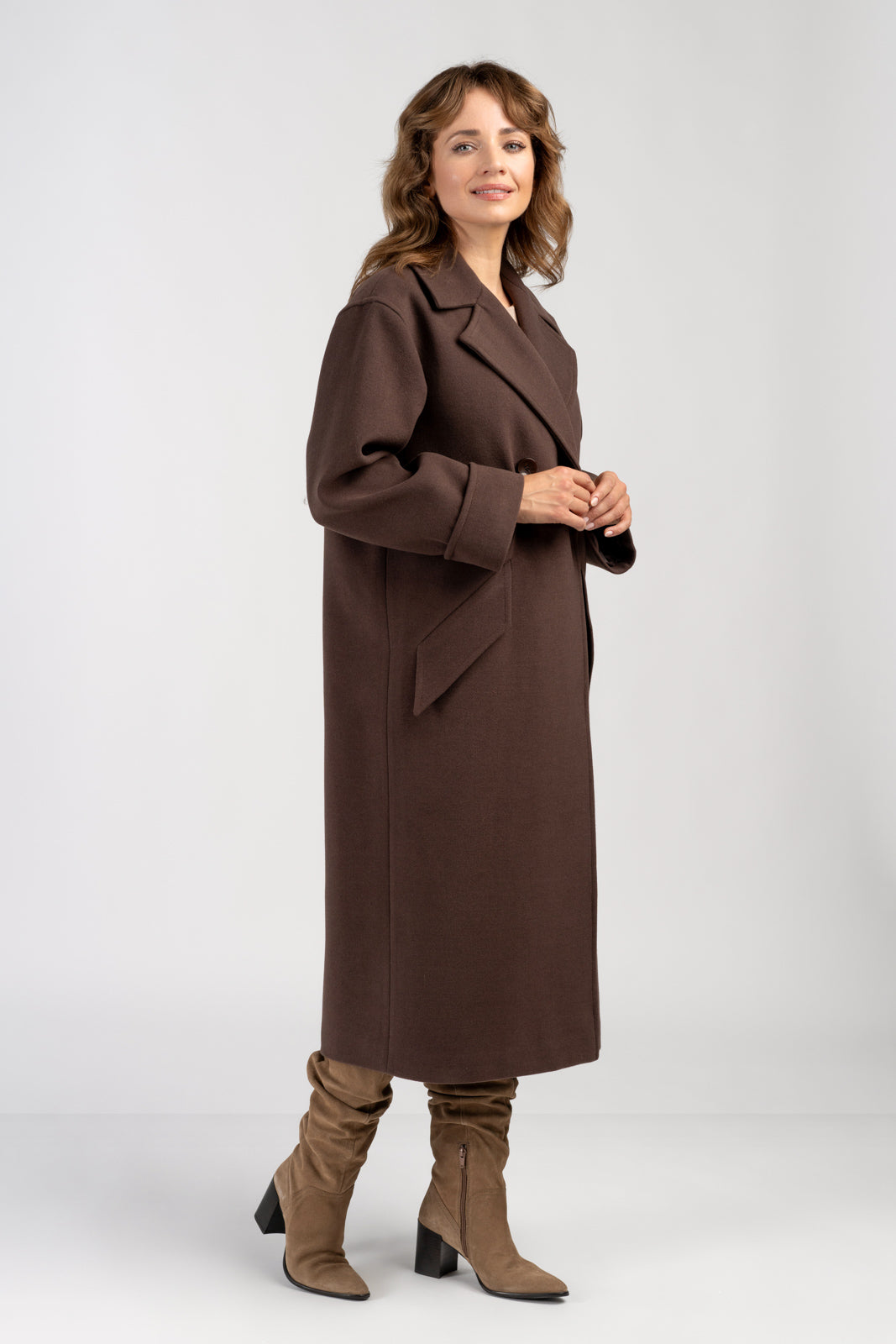 Płaszcz CAMILLA czekoladowy
