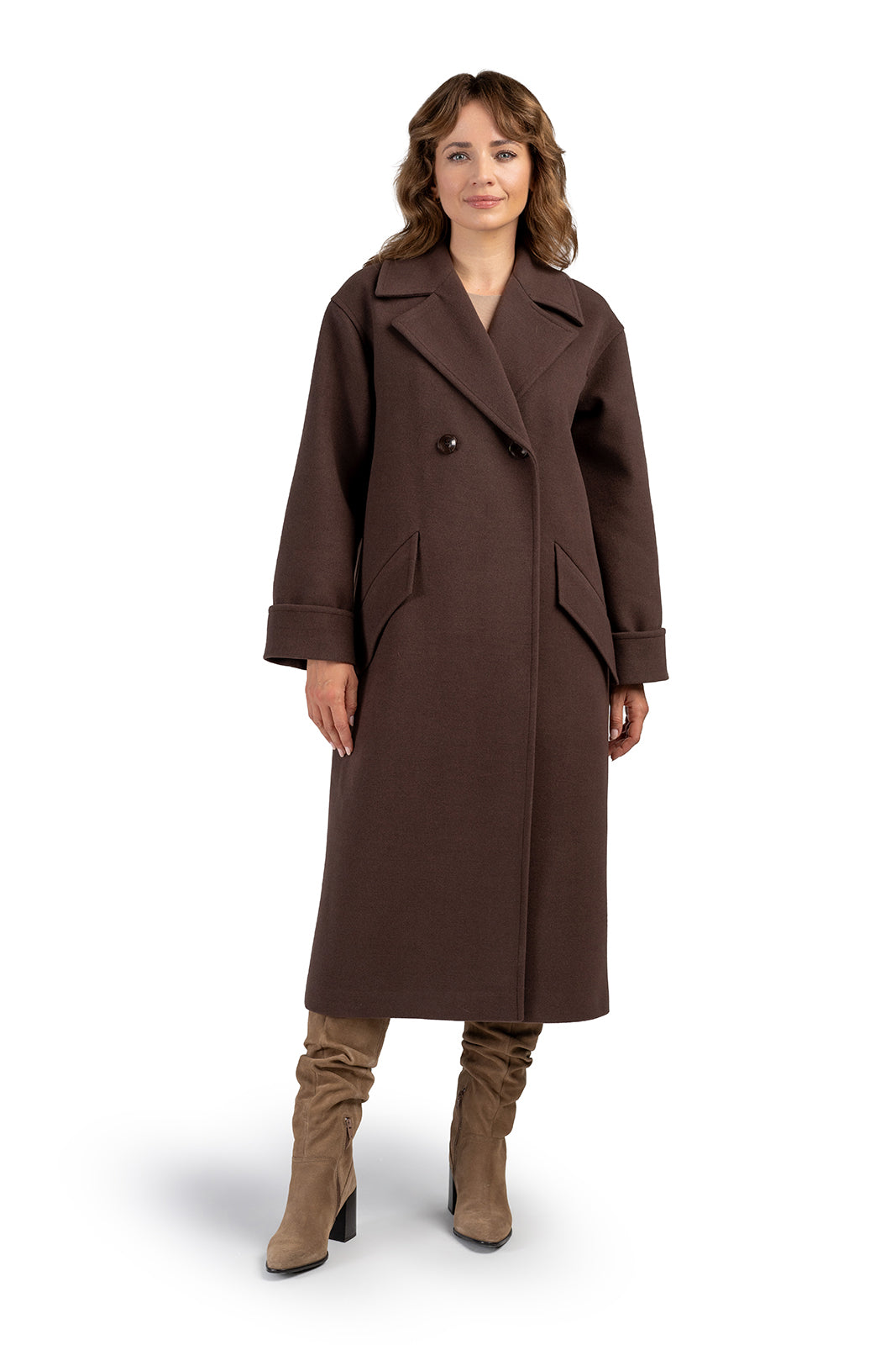 Płaszcz CAMILLA czekoladowy