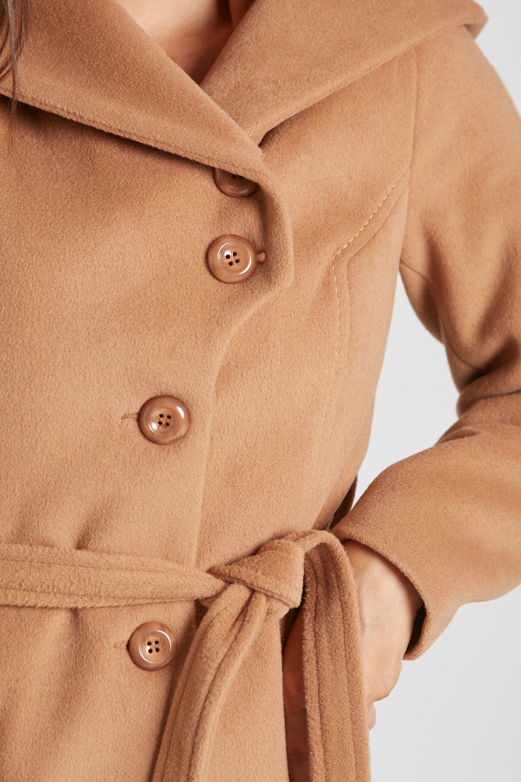 Płaszcz MARIKA camelowy alpaka