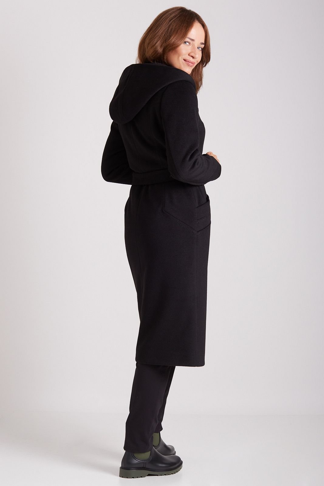 Płaszcz MARIKA czarny alpaka