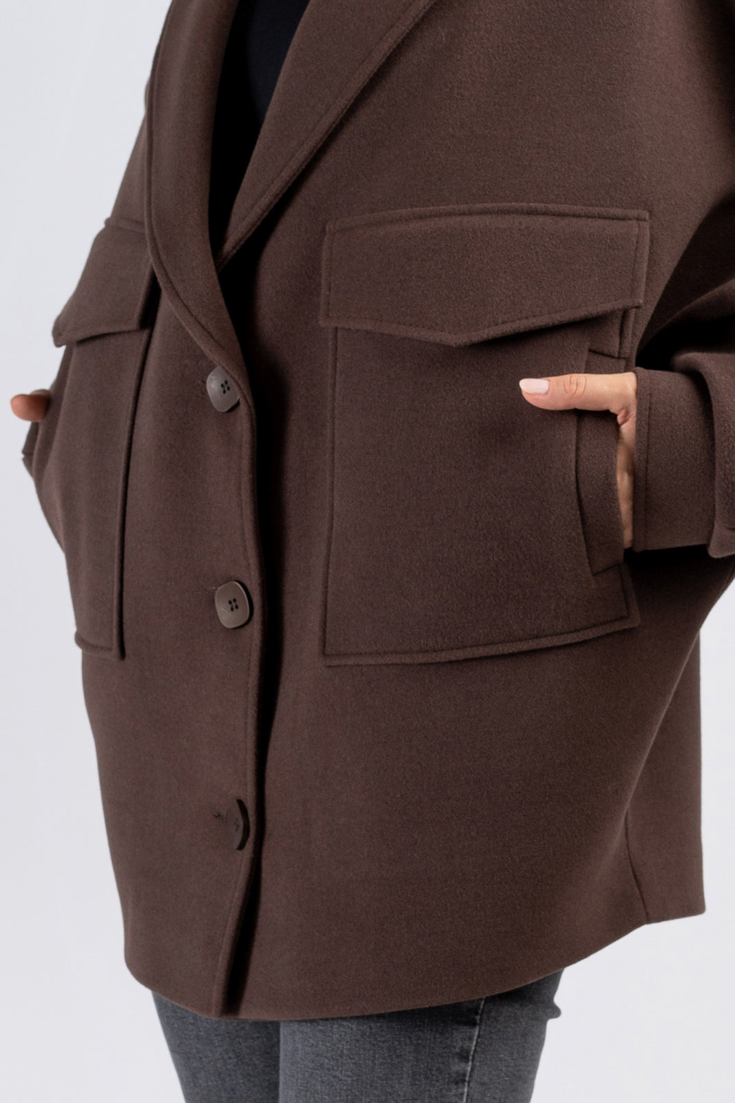 Płaszcz OMENA czekoladowy