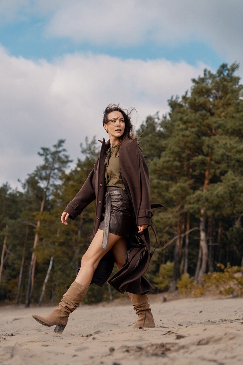 Płaszcz SALMA czekoladowy