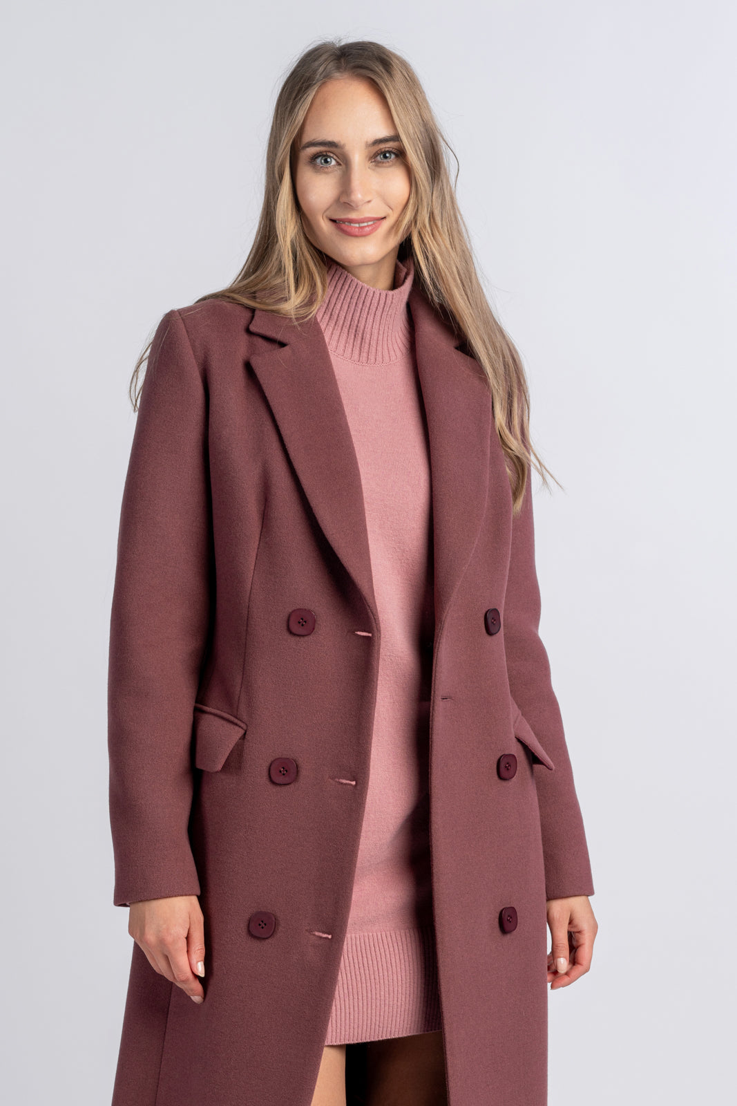 Płaszcz VIVIENNE bordowy