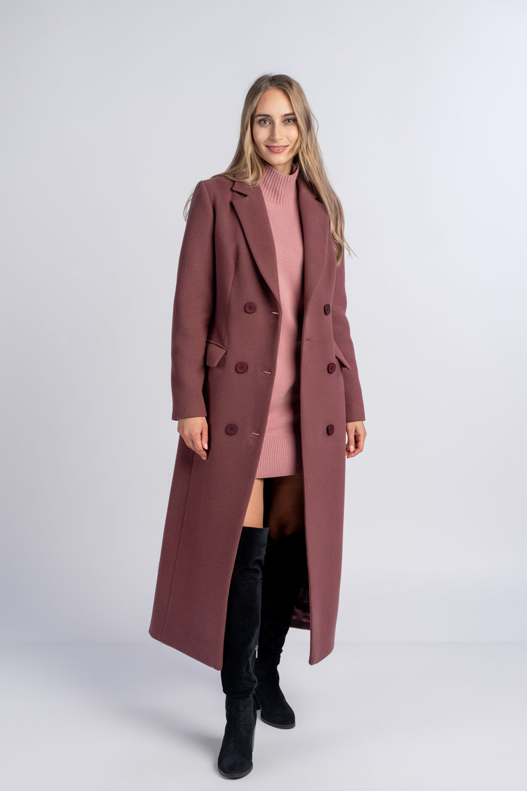 Płaszcz VIVIENNE bordowy