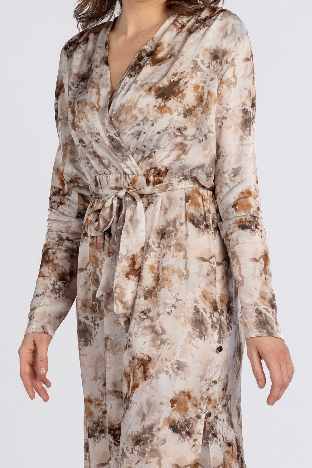 Sukienka SELENA print beżowy