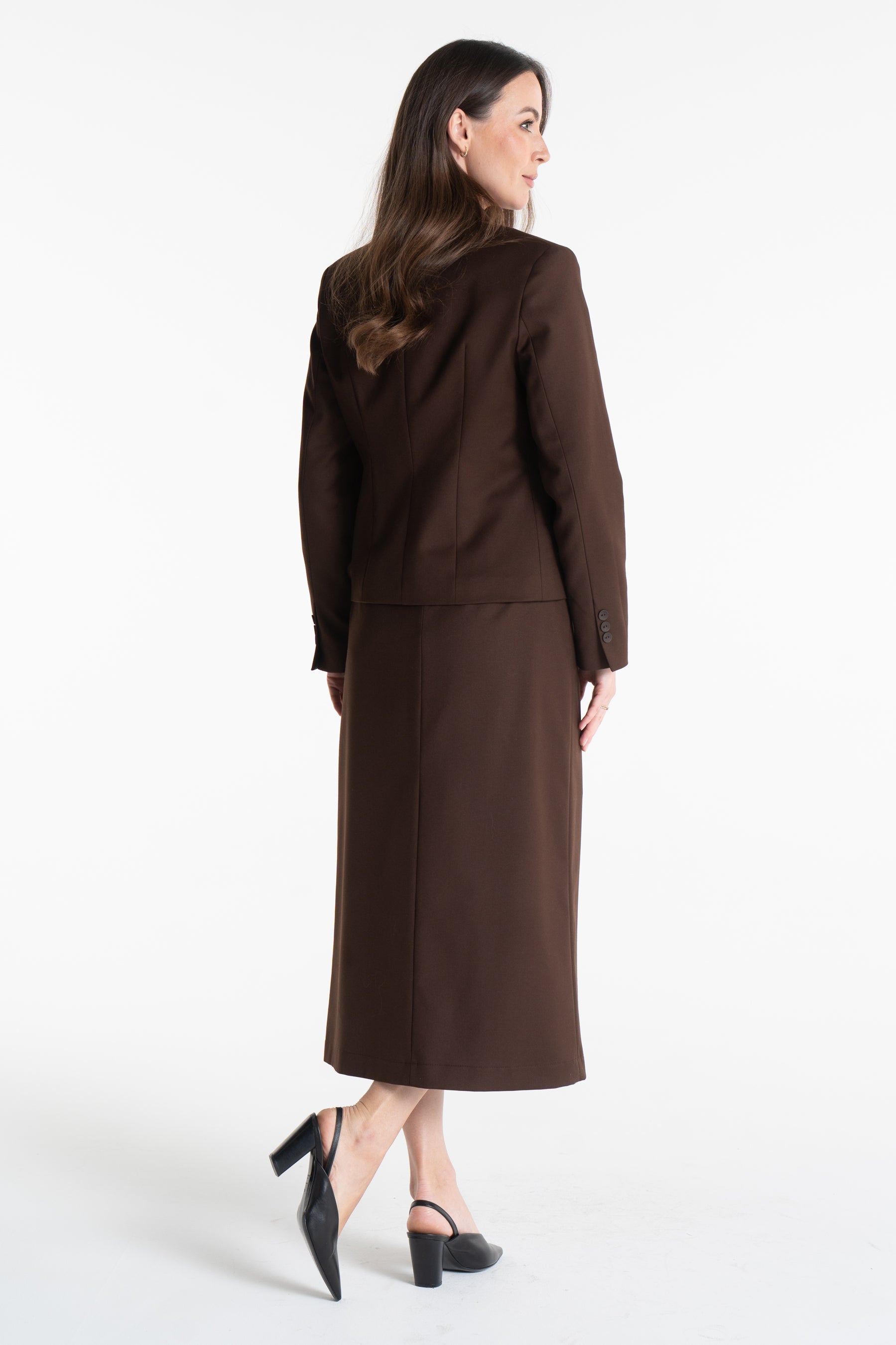 Spódnica KATE midi czekolada