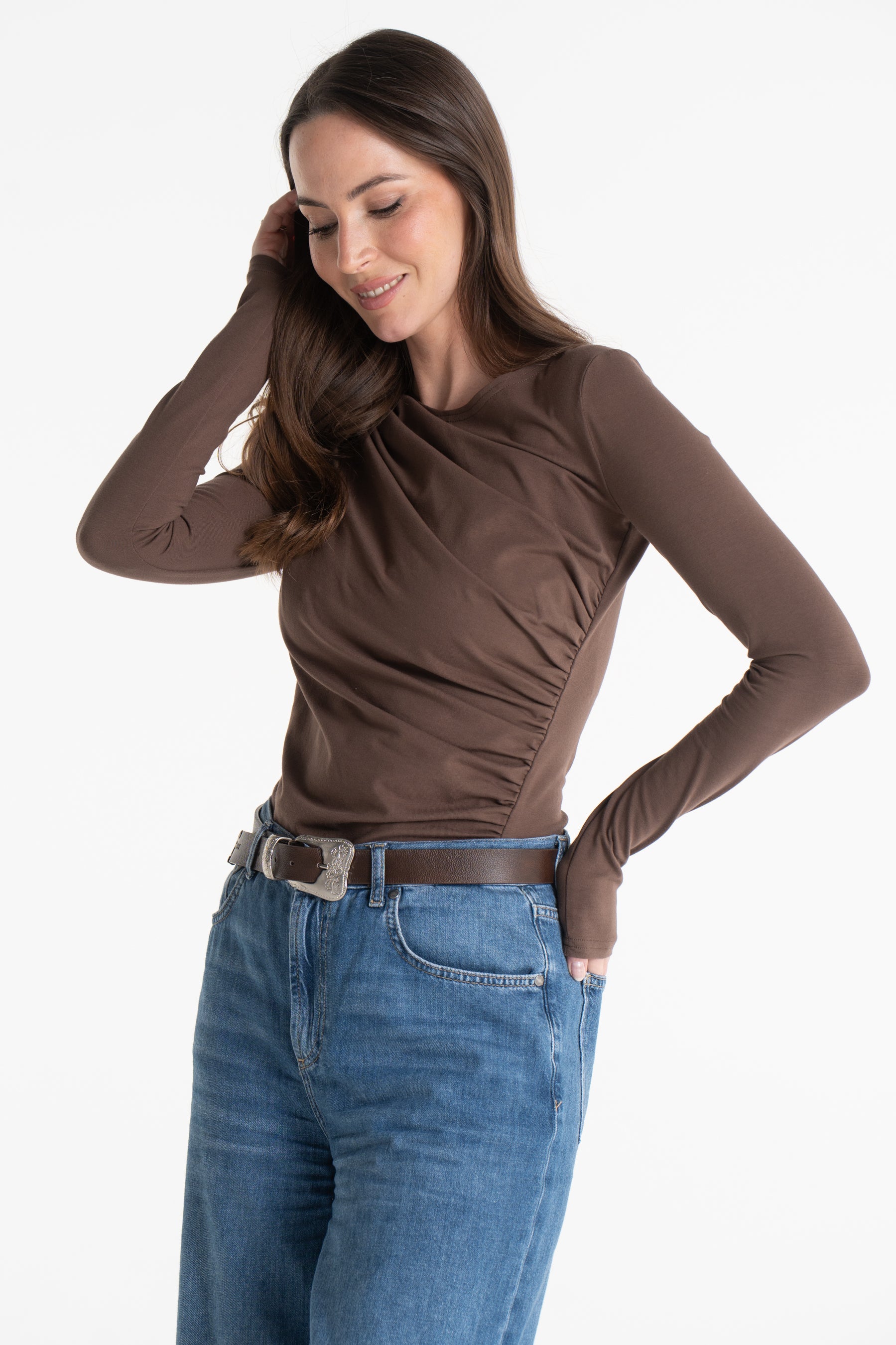 Bluzka CORA mleczna czekolada