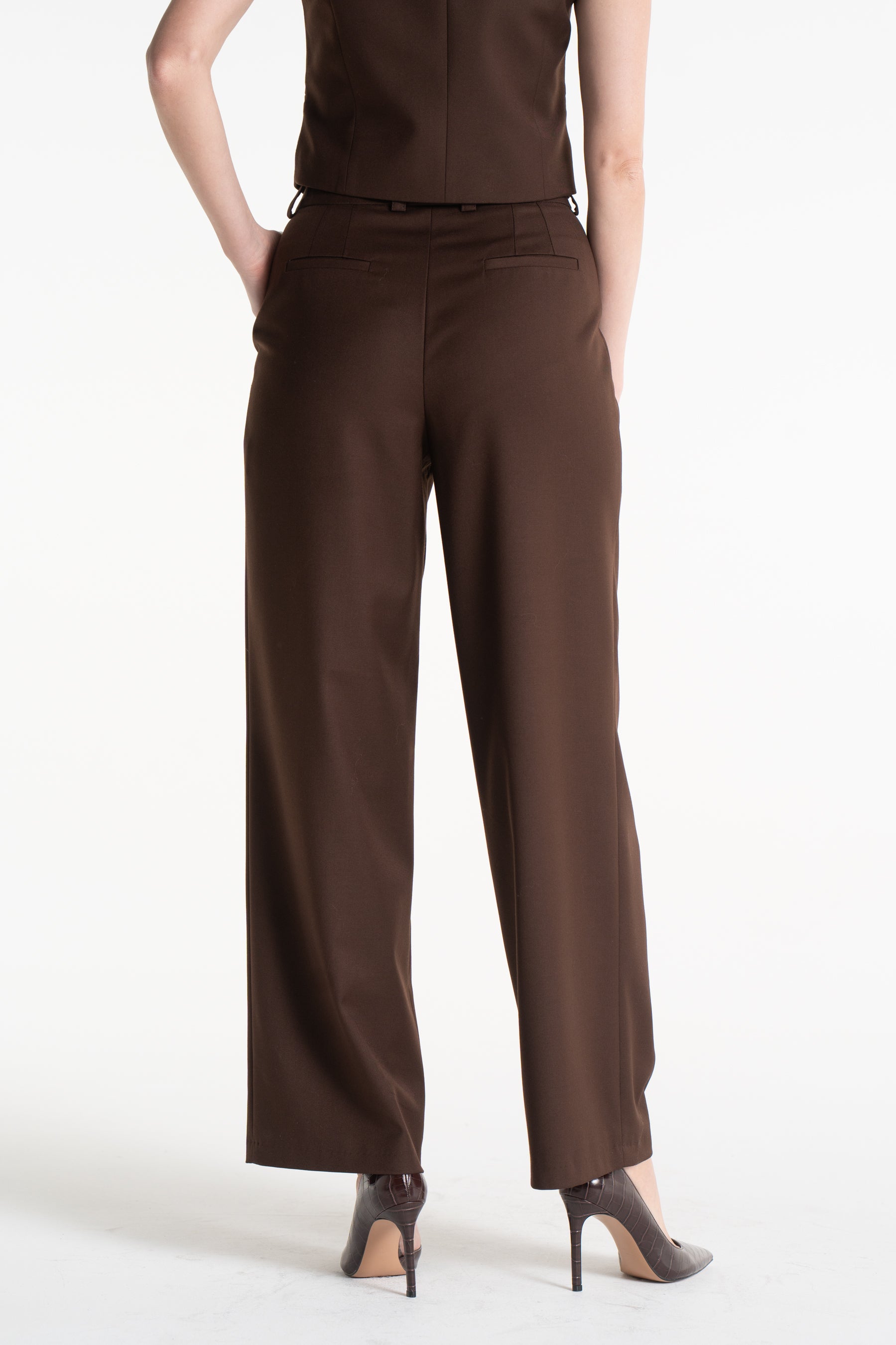 Spodnie EWELINA czekoladowe