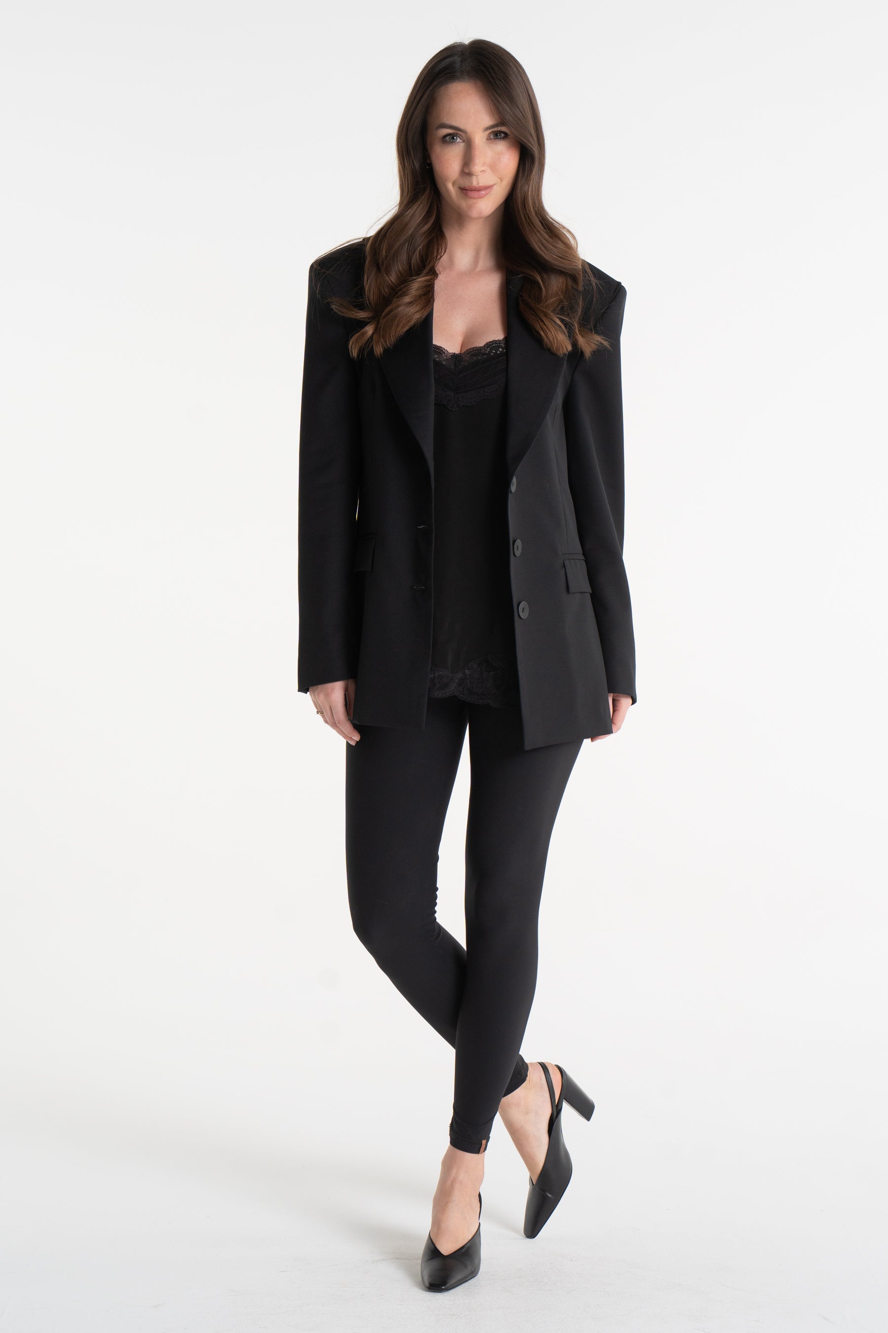 Marynarka wełniana FLAVIA czarny