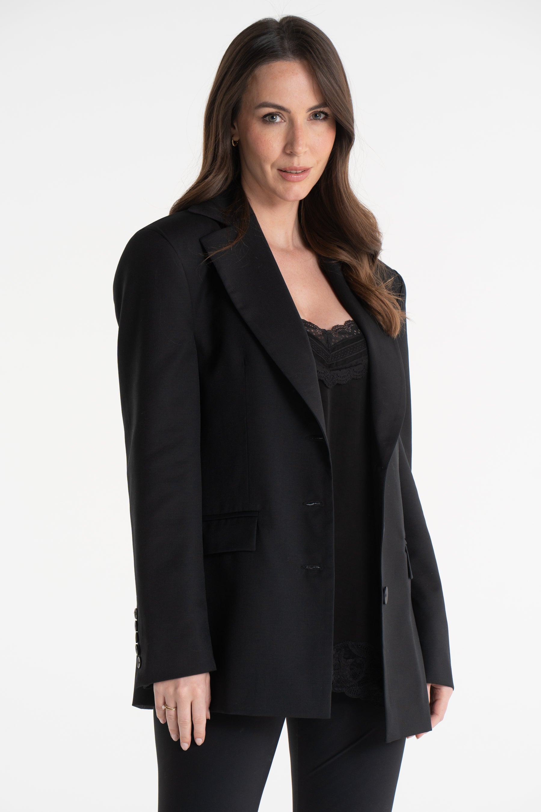 Marynarka wełniana FLAVIA czarny