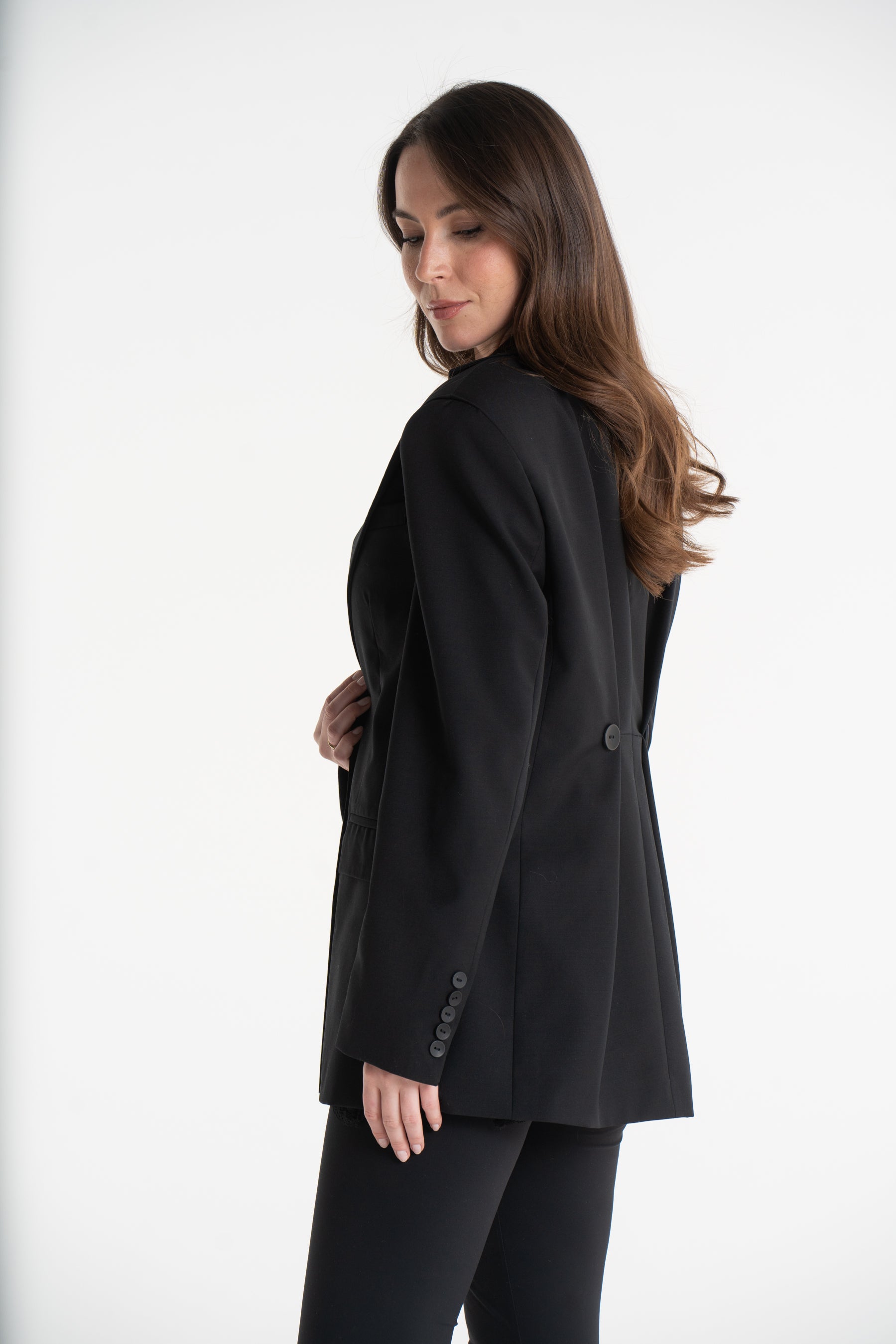 Marynarka wełniana FLAVIA czarny