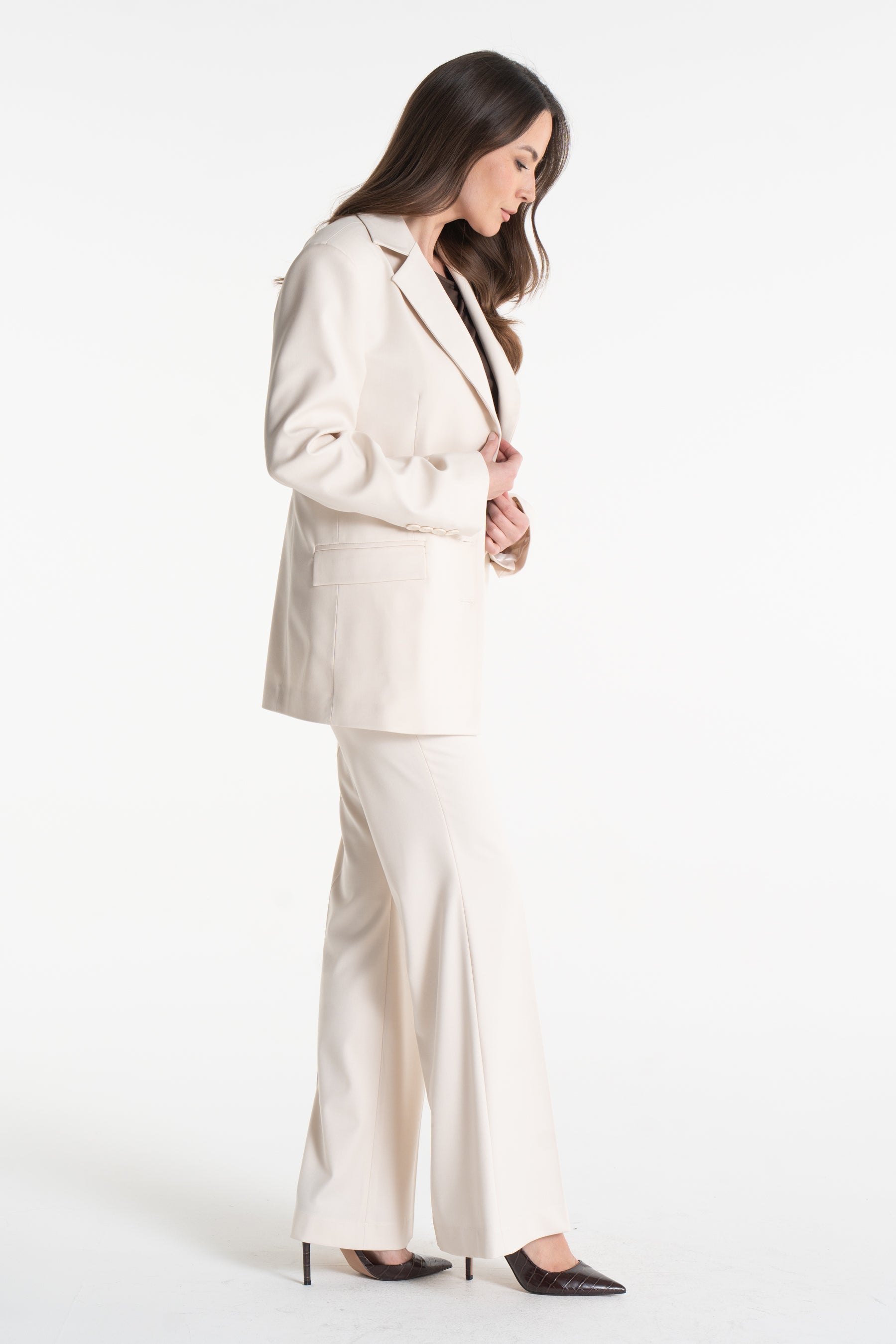 Spodnie BERTA śmietankowe