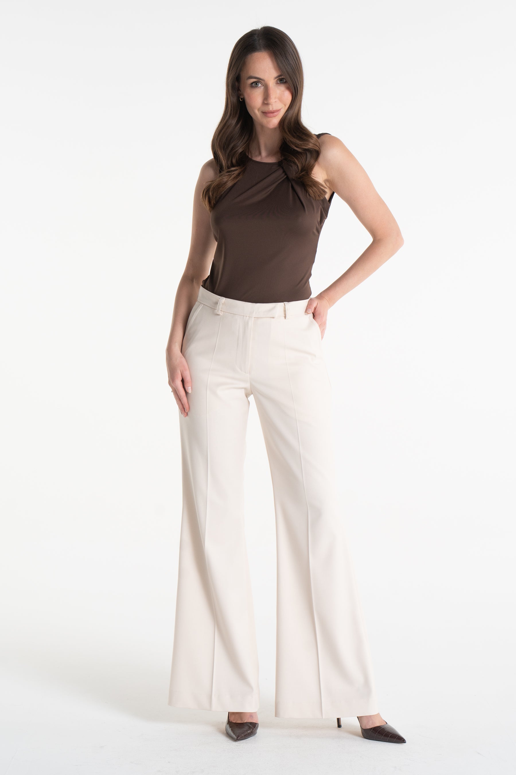 Spodnie BERTA śmietankowe