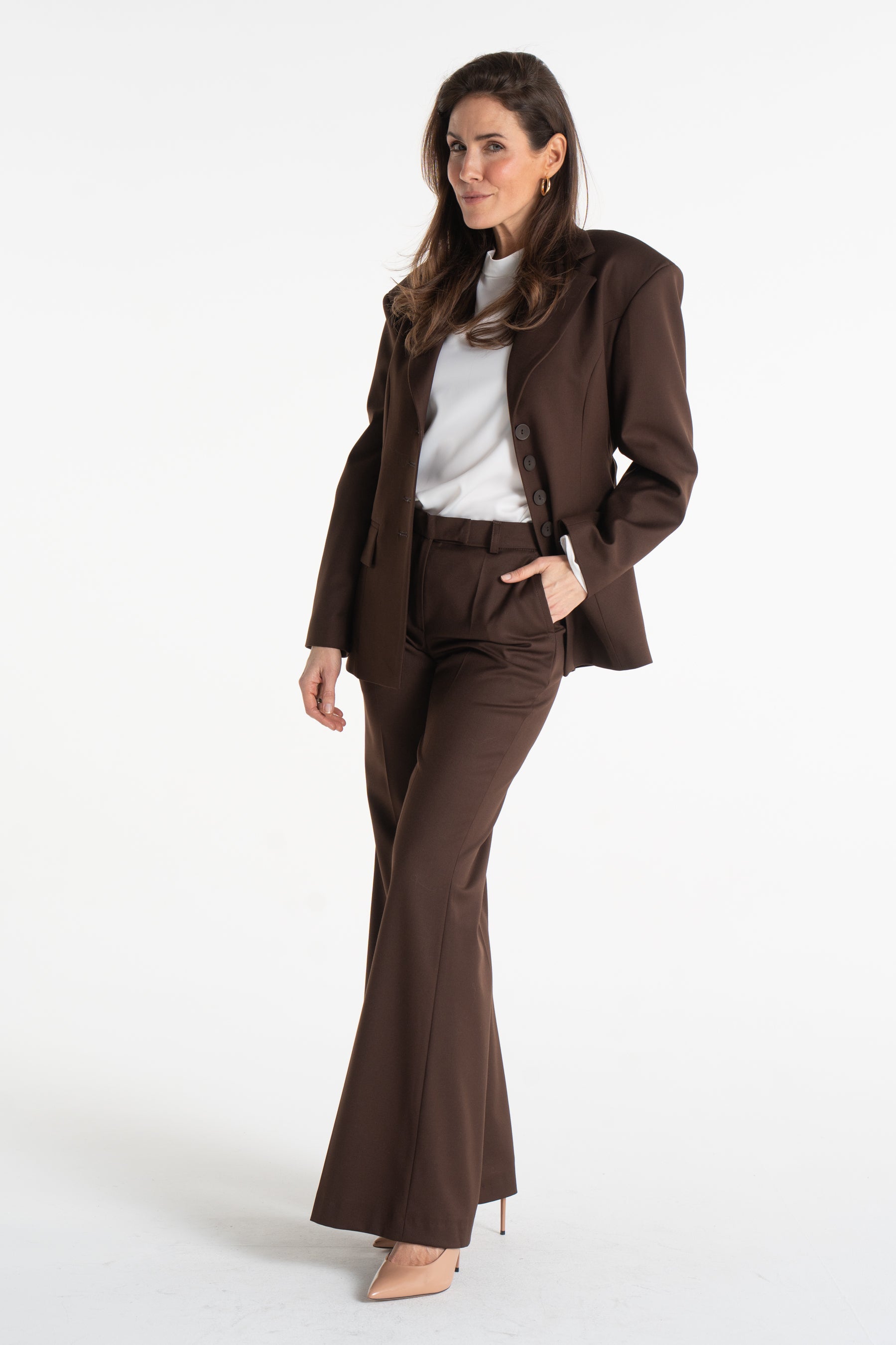 Spodnie BERTA czekoladowe