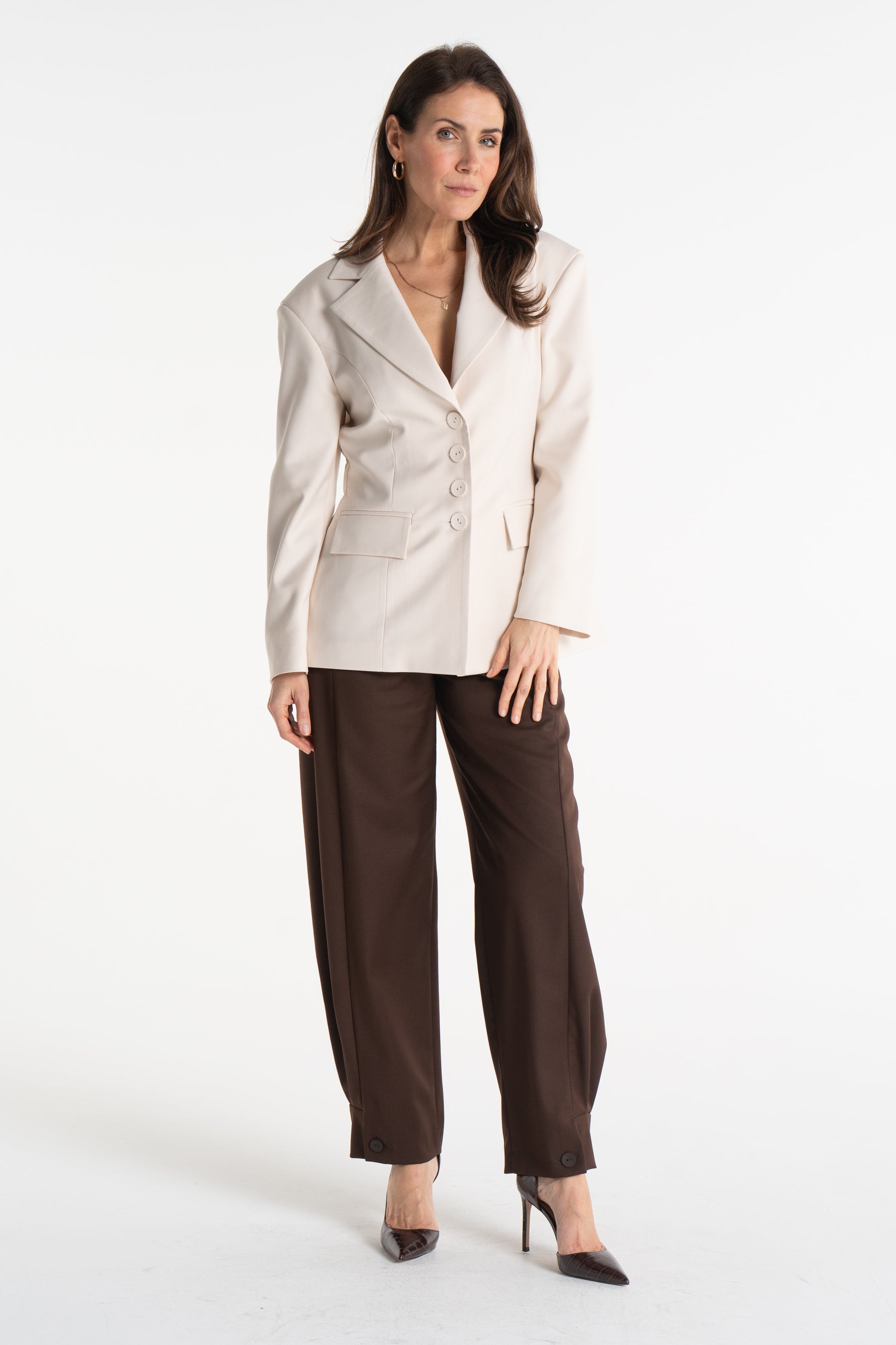 Spodnie ROMA czekoladowe