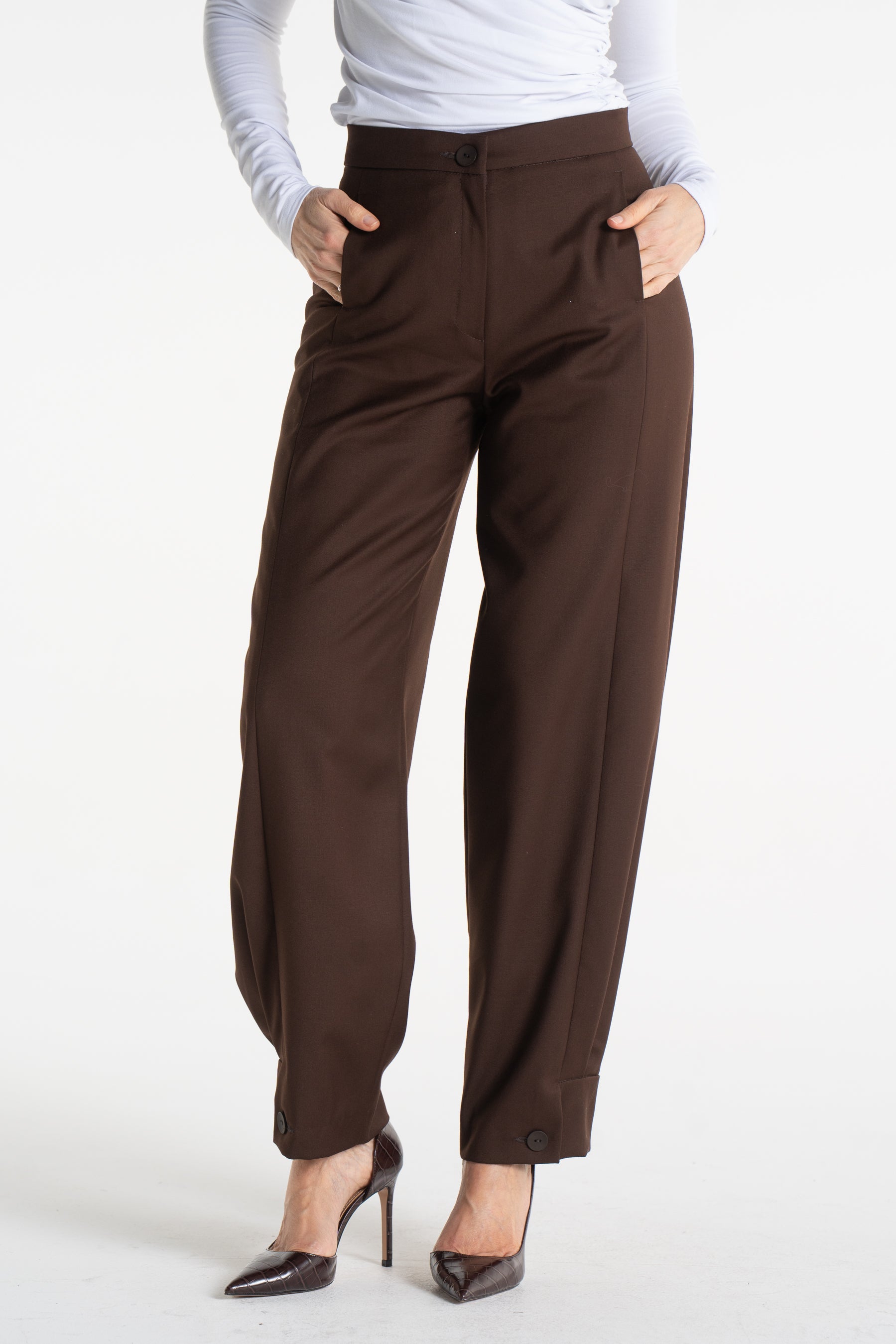 Spodnie ROMA czekoladowe
