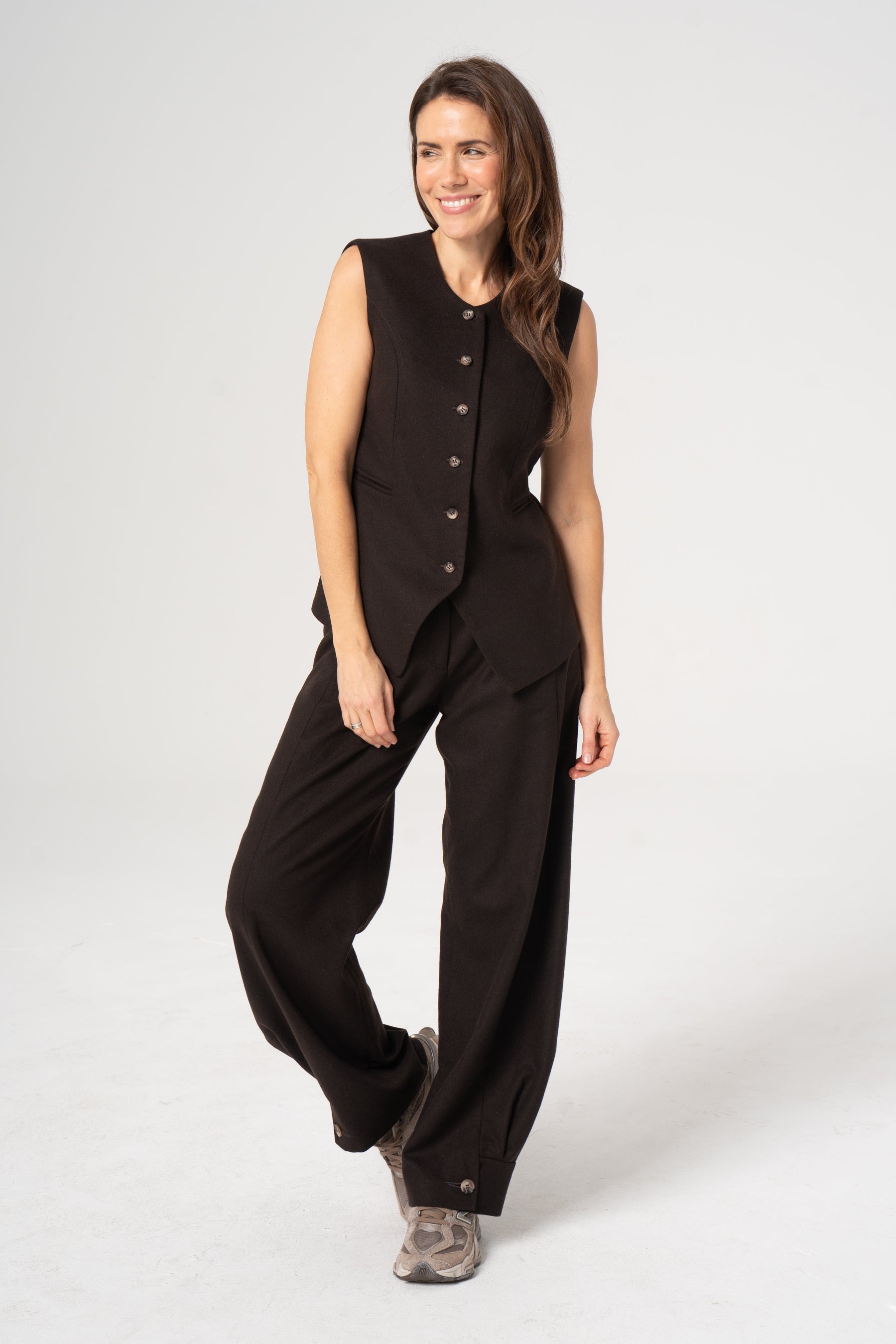 Kamizelka wełniana DEBORA czekoladowa