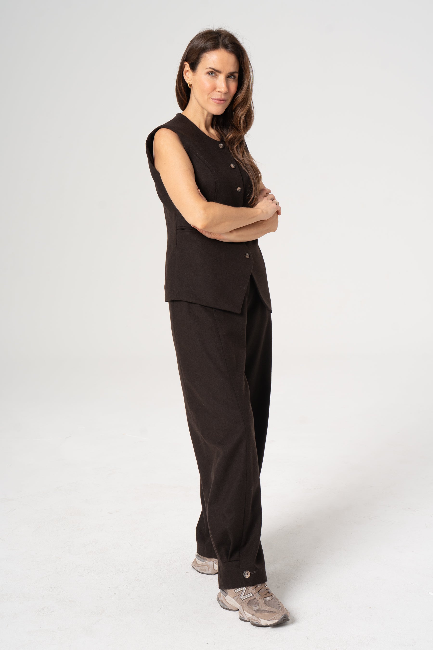 Kamizelka wełniana DEBORA czekoladowa