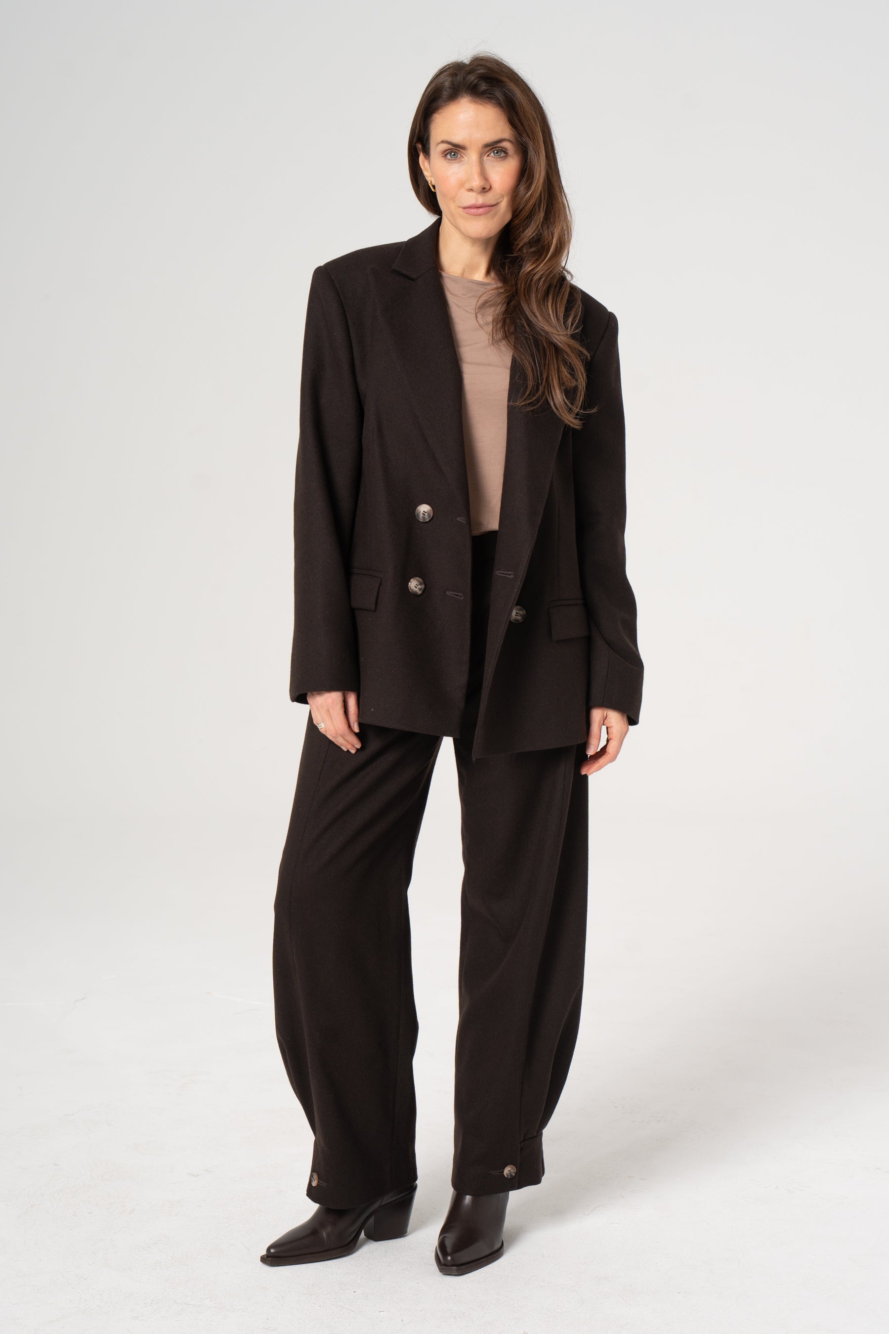 Marynarka wełniana LISA czekoladowa