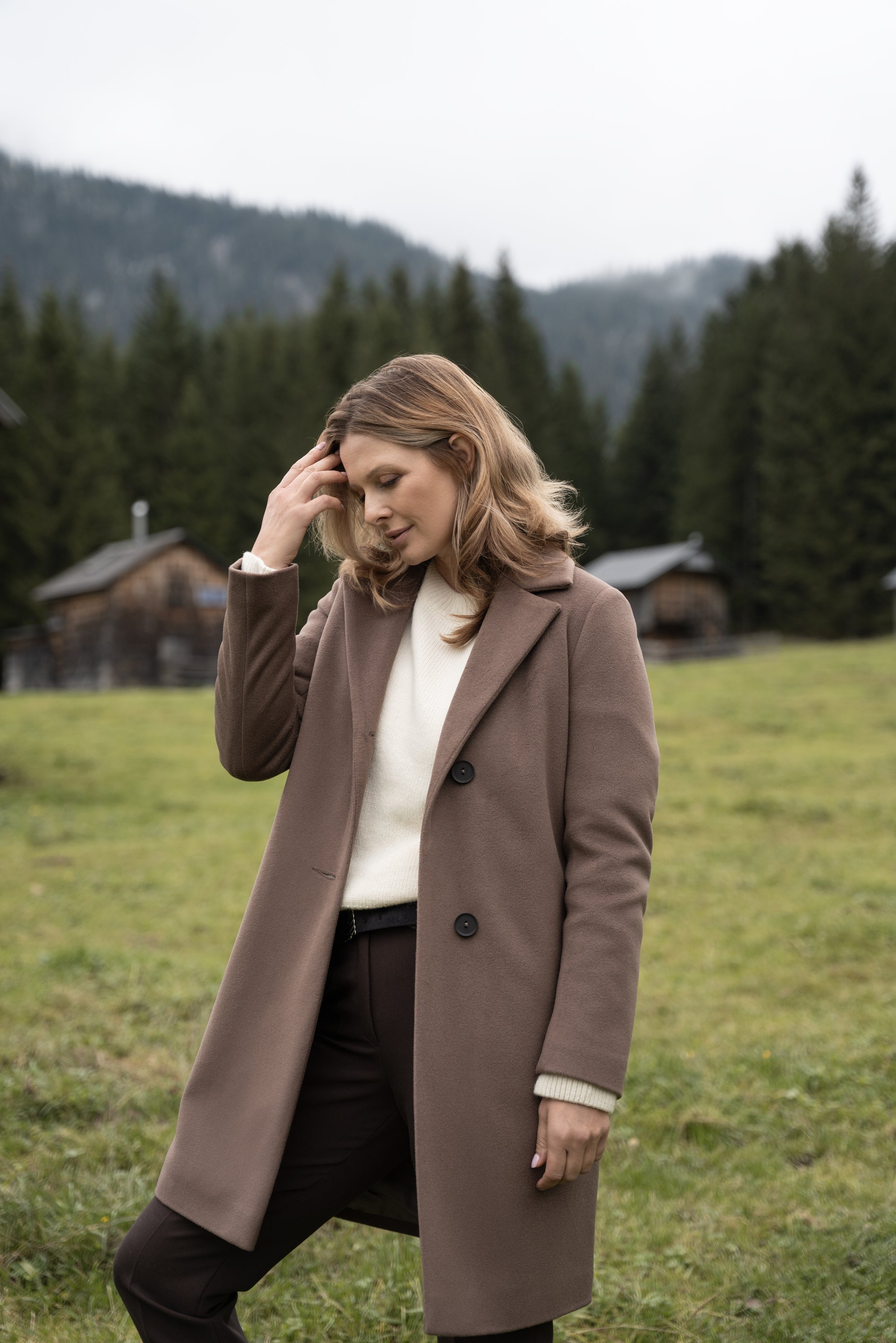 Płaszcz TOLLA jasna czekolada