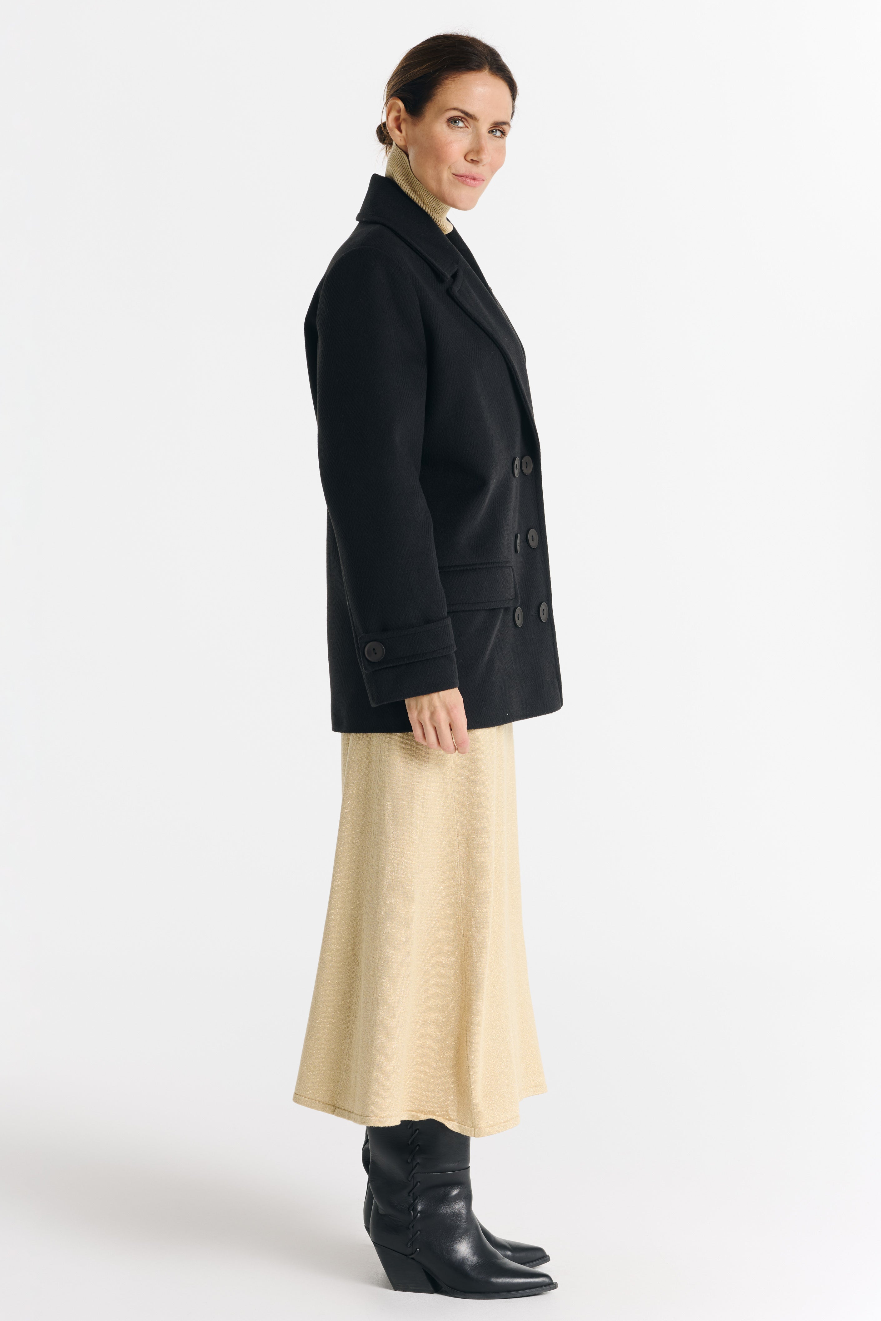 Kurtka VIOLA czarna jodełka