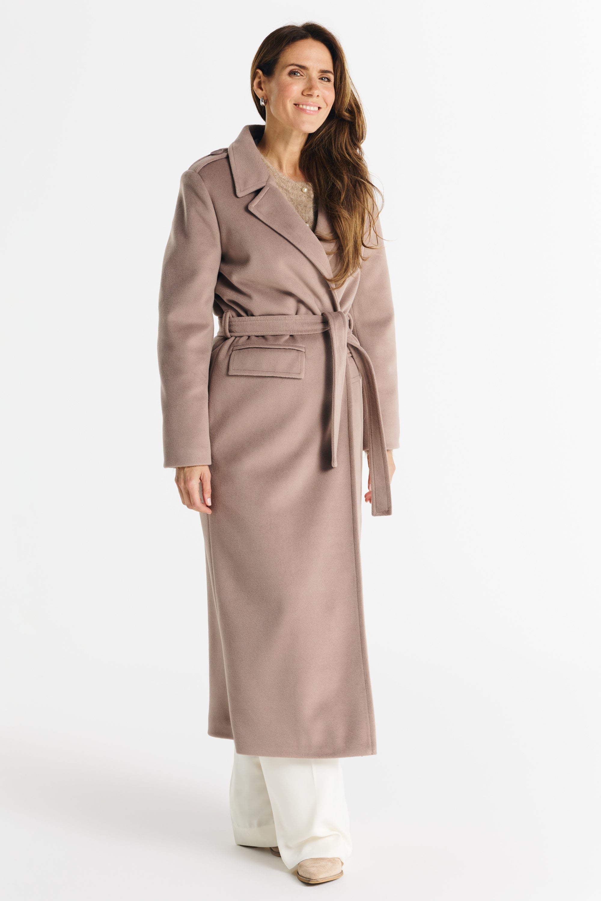 Płaszcz LILIANA ciemny beż