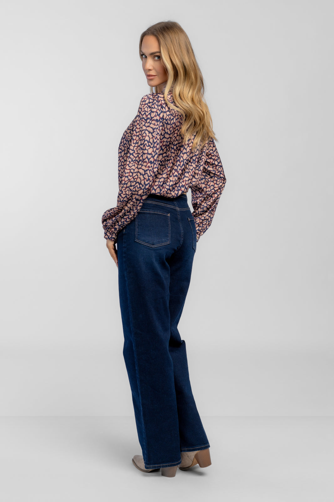 Bluzka ARIA panterka granatowa