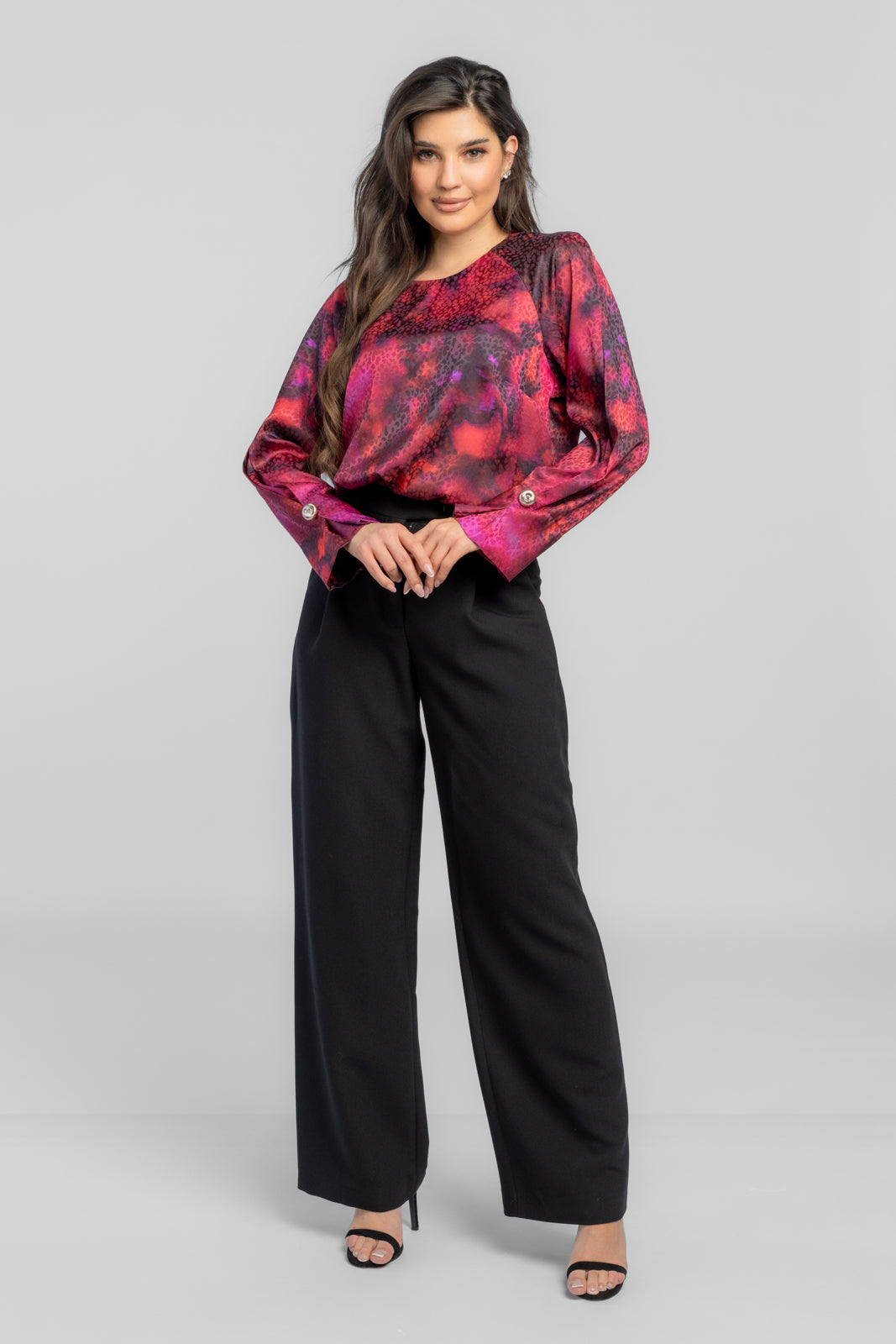 Bluzka MARY fioletowa print